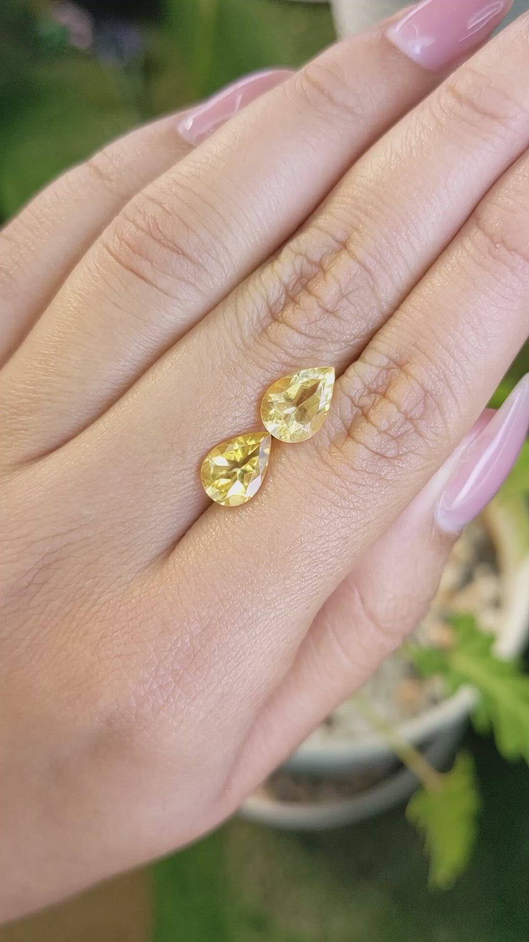 3.31&nbsp;Ct.Tw.Total Carat Weight Citrine Pair from Brazil Size Video