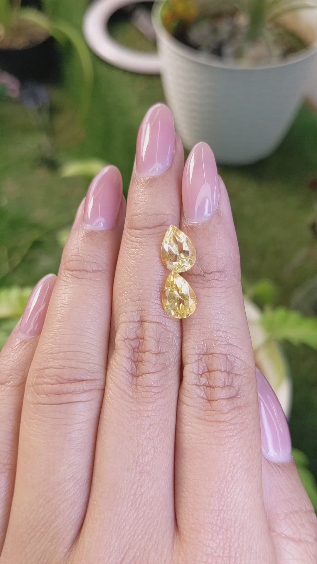 3.31&nbsp;Ct.Tw.Total Carat Weight Citrine Pair from Brazil Size Video