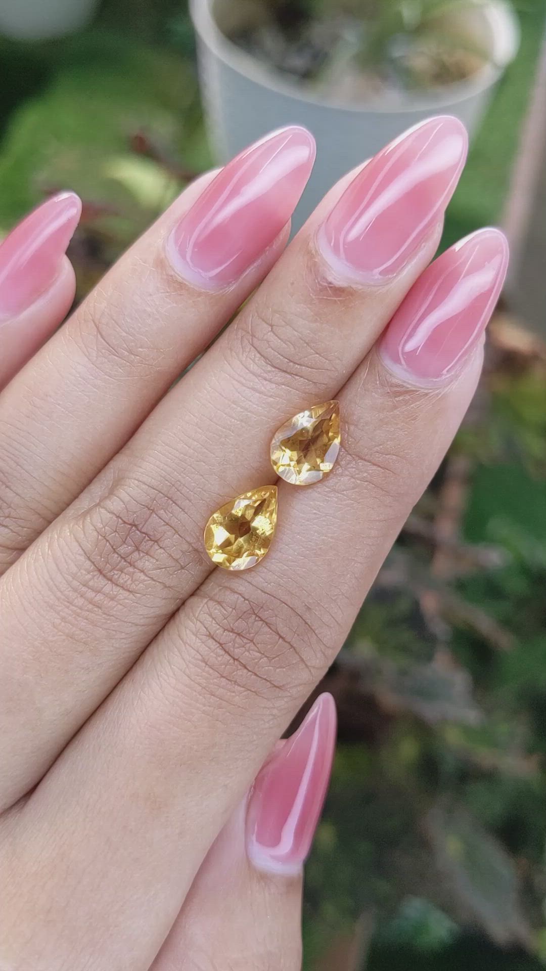 3.25&nbsp;Ct.Tw.Total Carat Weight Citrine Pair from Brazil Size Video