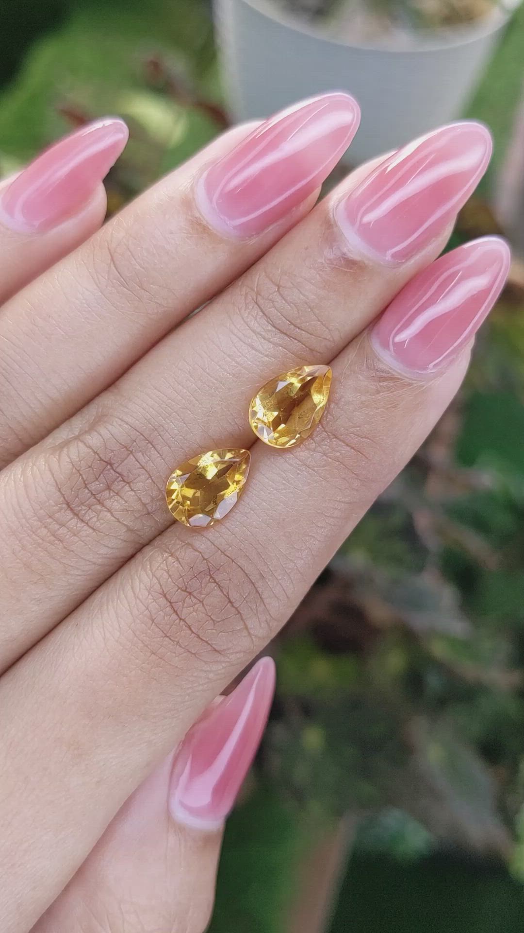 3.73&nbsp;Ct.Tw.Total Carat Weight Citrine Pair from Brazil Size Video