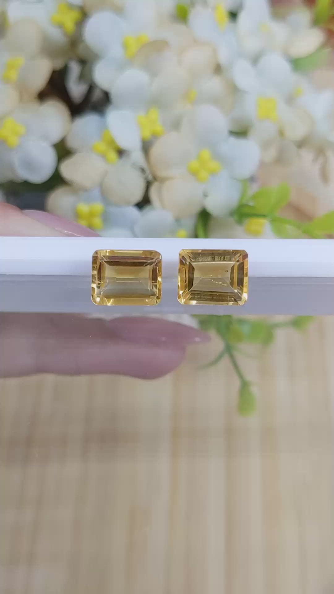 6.53&nbsp;Ct.Tw.Total Carat Weight Citrine Pair from Brazil Size Video