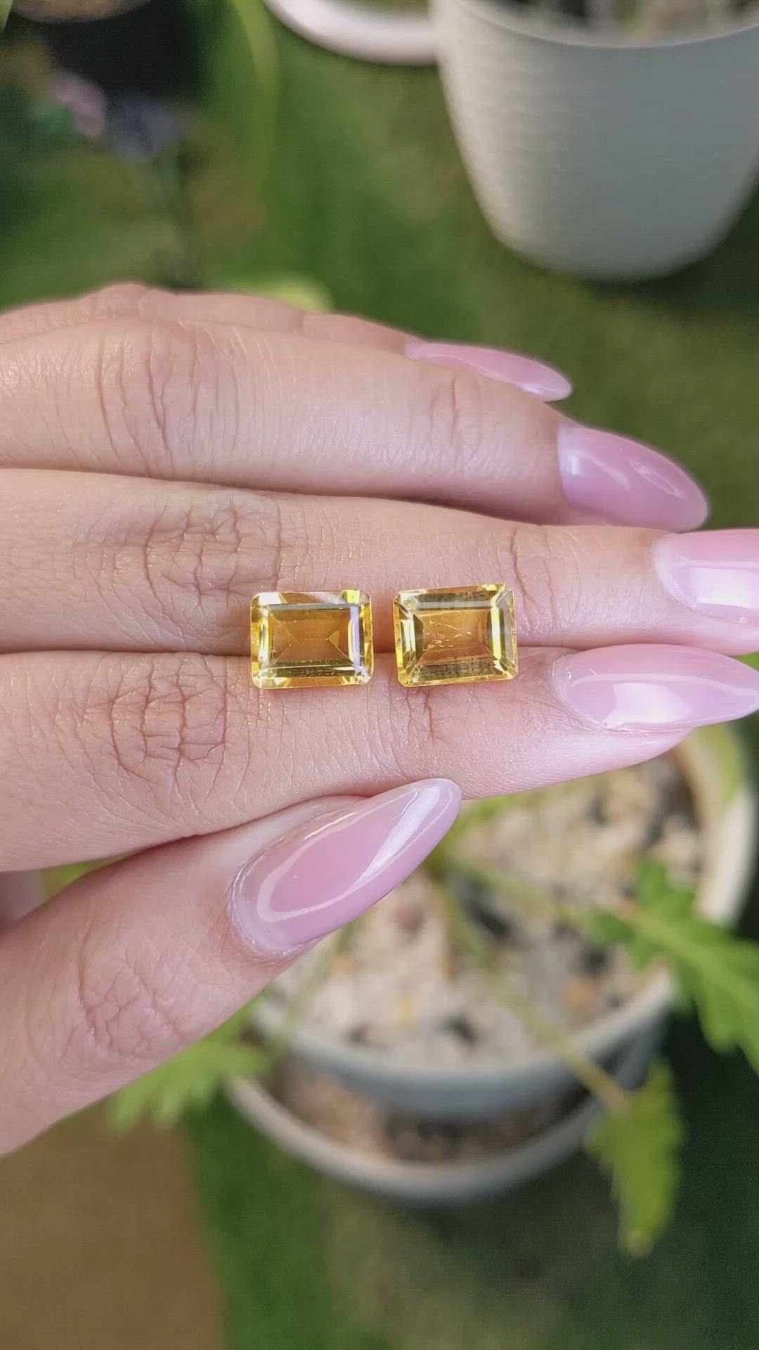 6.53&nbsp;Ct.Tw.Total Carat Weight Citrine Pair from Brazil Size Video