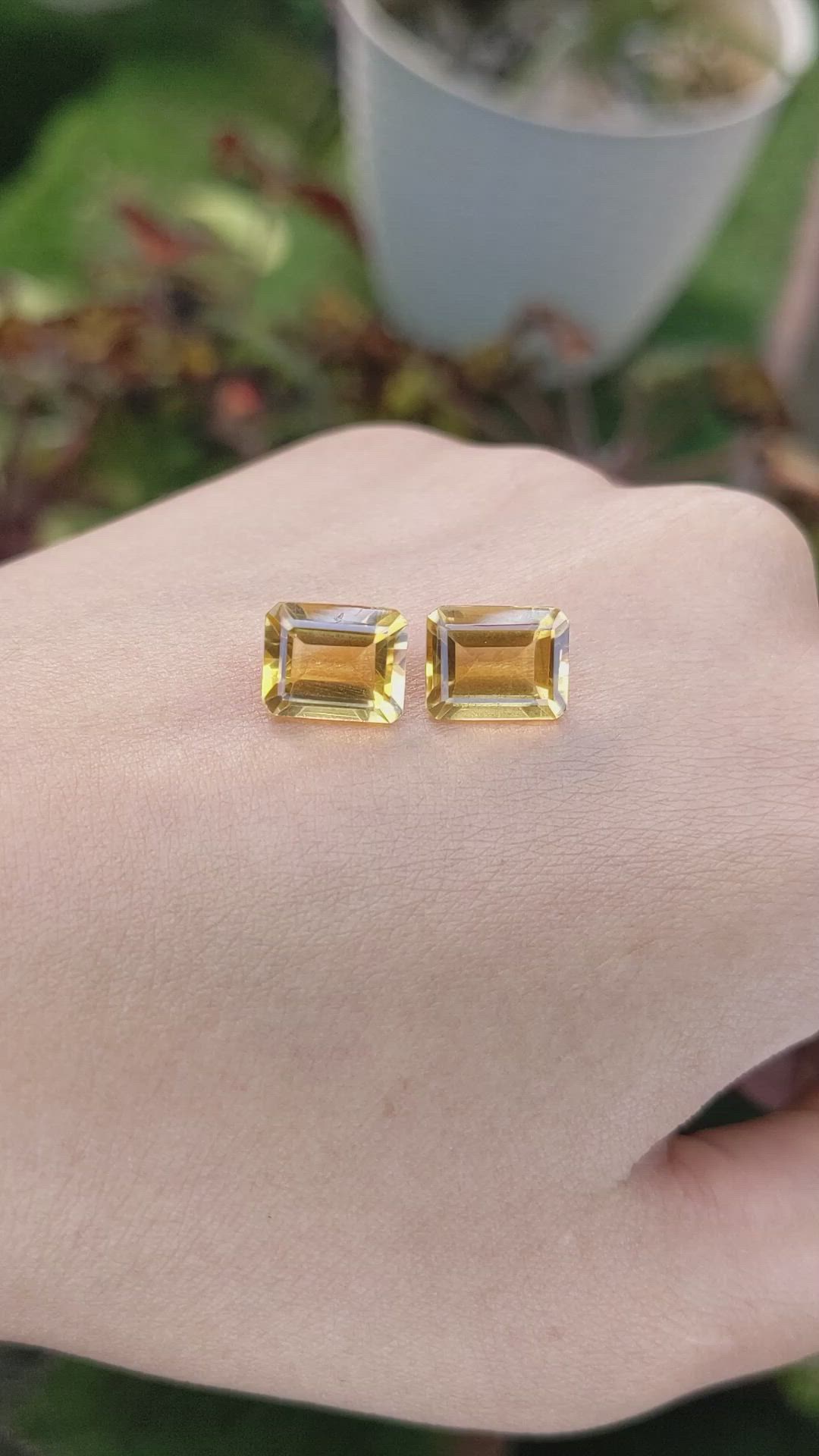 5.83&nbsp;Ct.Tw.Total Carat Weight Citrine Pair from Brazil Size Video