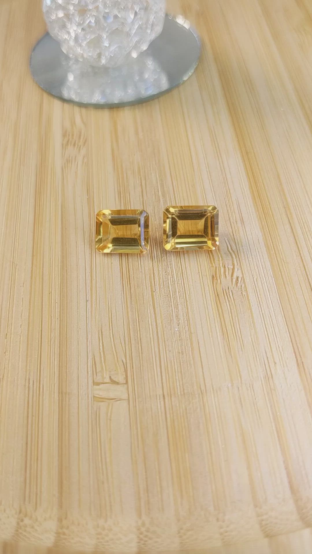 6.05&nbsp;Ct.Tw.Total Carat Weight Citrine Pair from Brazil Size Video