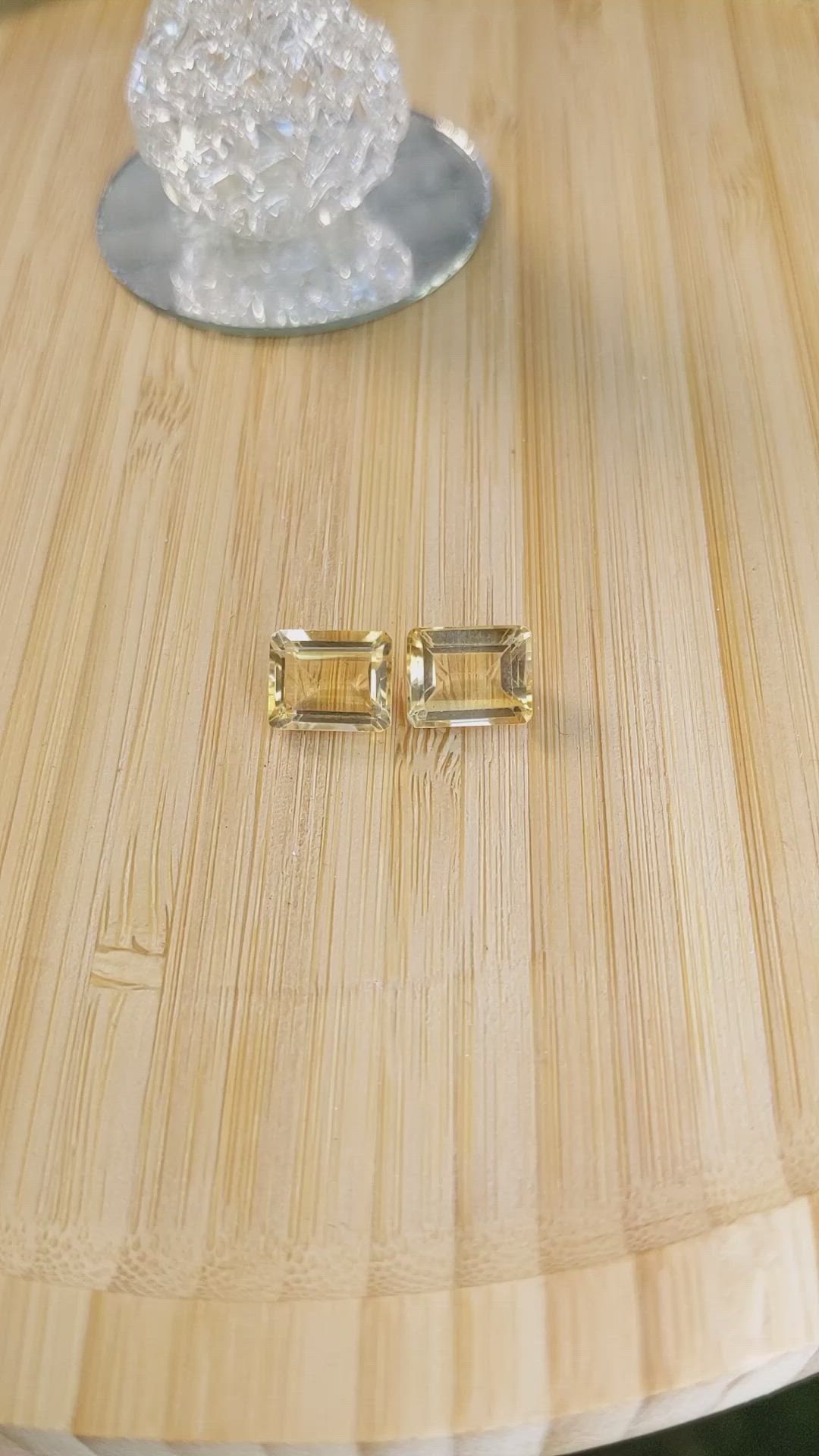 6.57&nbsp;Ct.Tw.Total Carat Weight Citrine Pair from Brazil Size Video