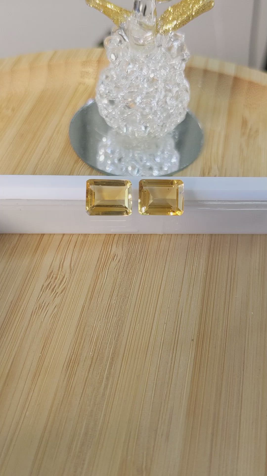 5.62&nbsp;Ct.Tw.Total Carat Weight Citrine Pair from Brazil Size Video