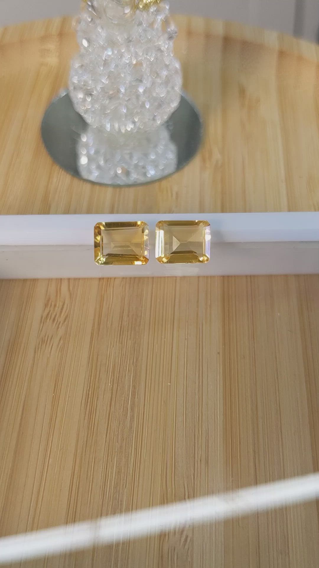 5.27&nbsp;Ct.Tw.Total Carat Weight Citrine Pair from Brazil Size Video