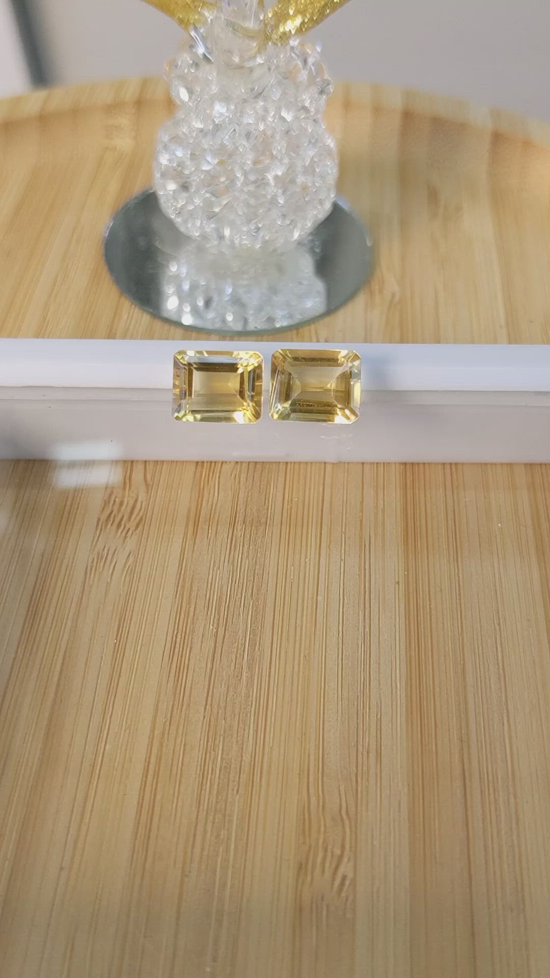 5.78&nbsp;Ct.Tw.Total Carat Weight Citrine Pair from Brazil Size Video