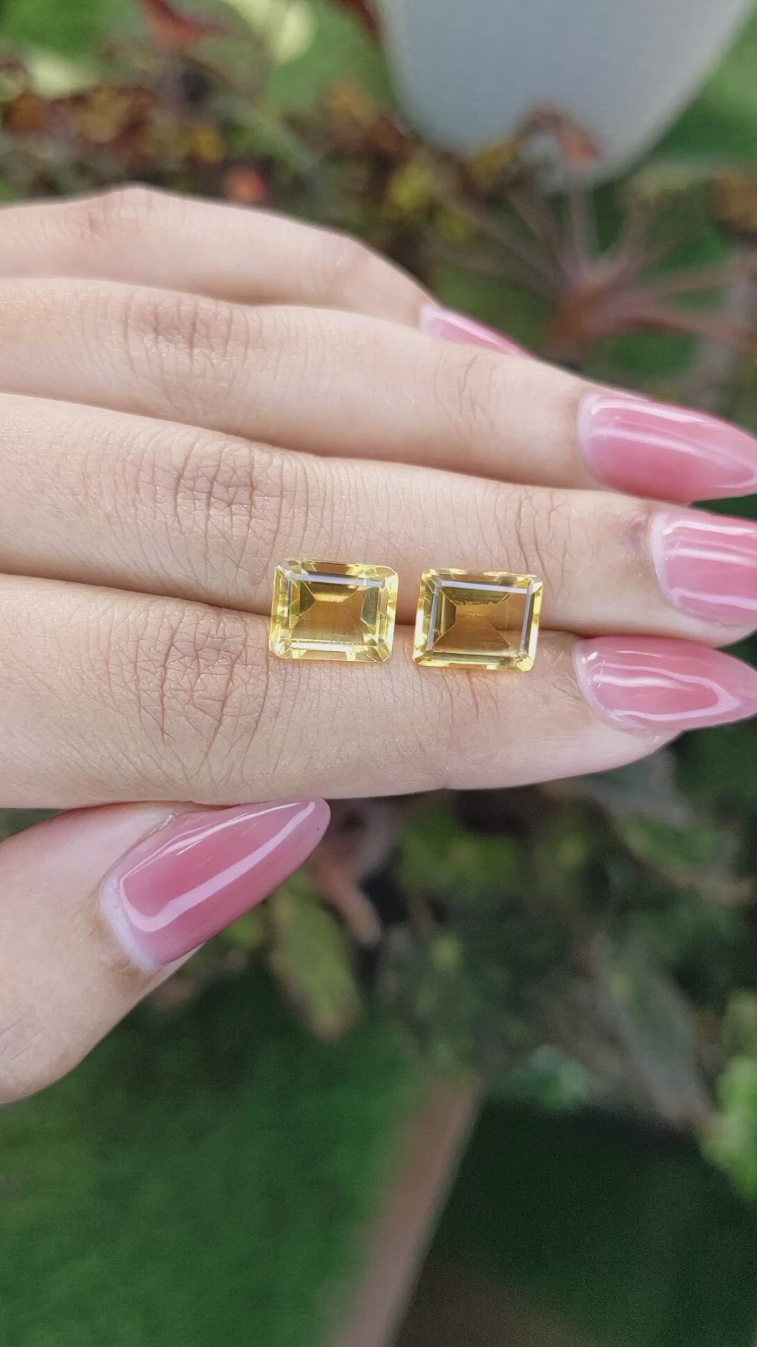 6.82&nbsp;Ct.Tw.Total Carat Weight Citrine Pair from Brazil Size Video