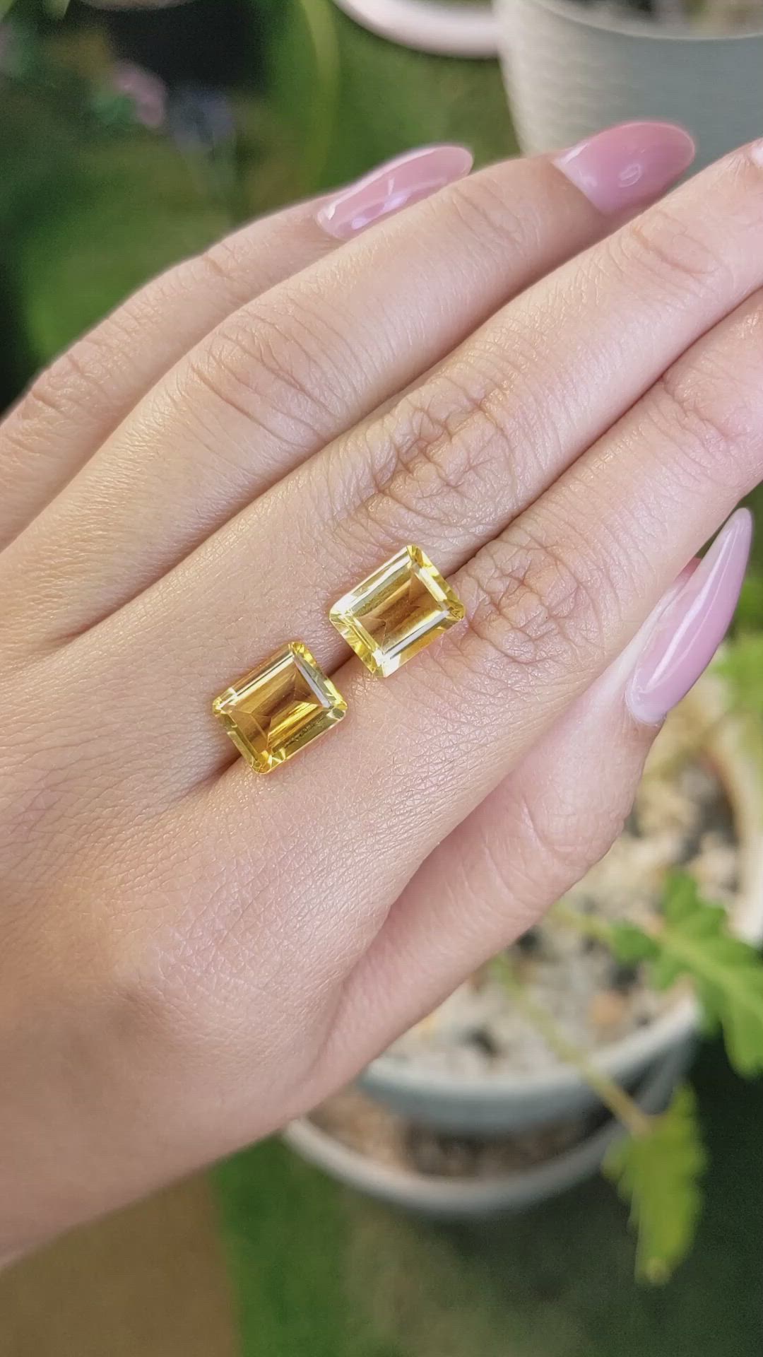 5.53&nbsp;Ct.Tw.Total Carat Weight Citrine Pair from Brazil Size Video