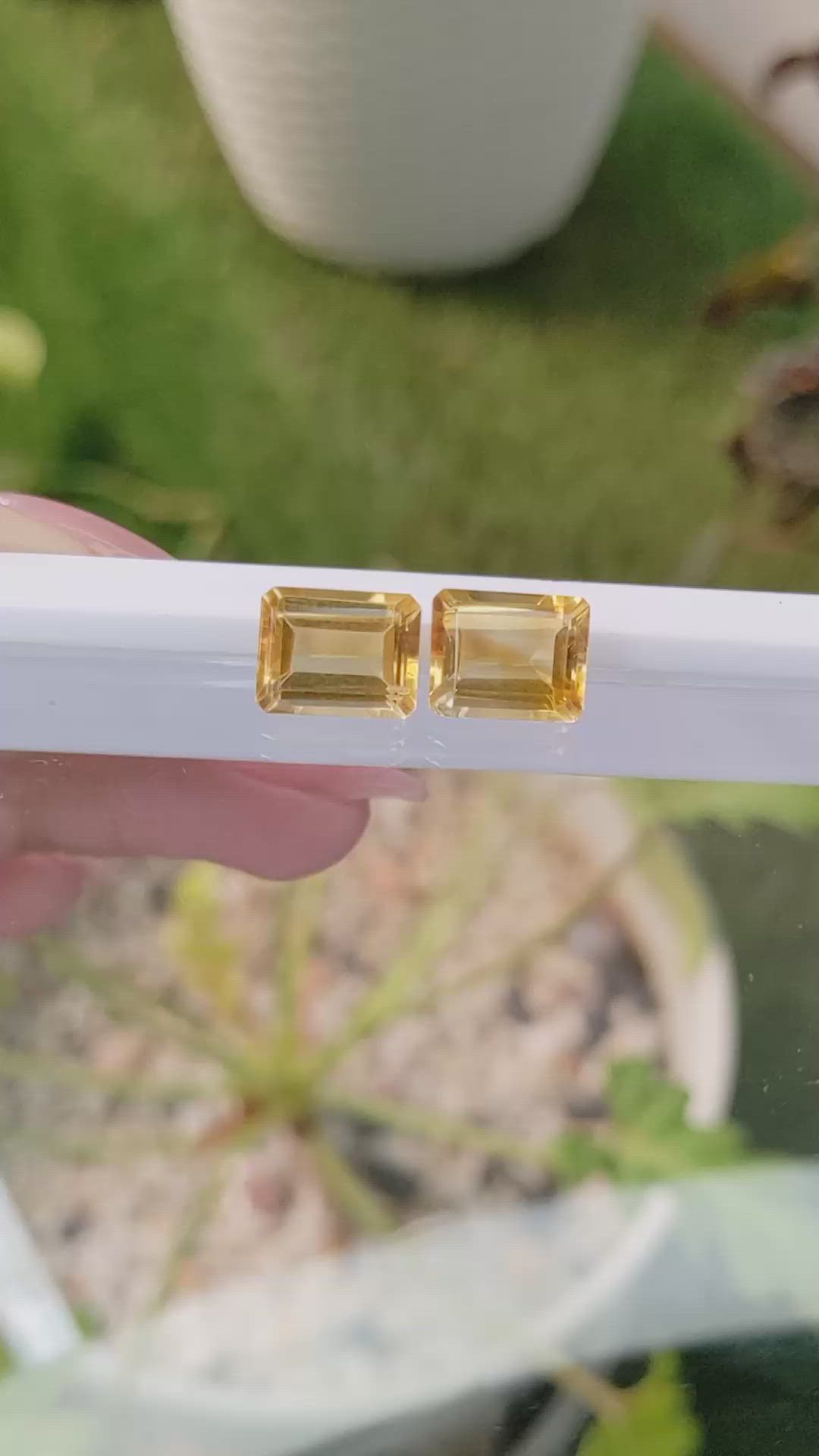 6.24&nbsp;Ct.Tw.Total Carat Weight Citrine Pair from Brazil Size Video