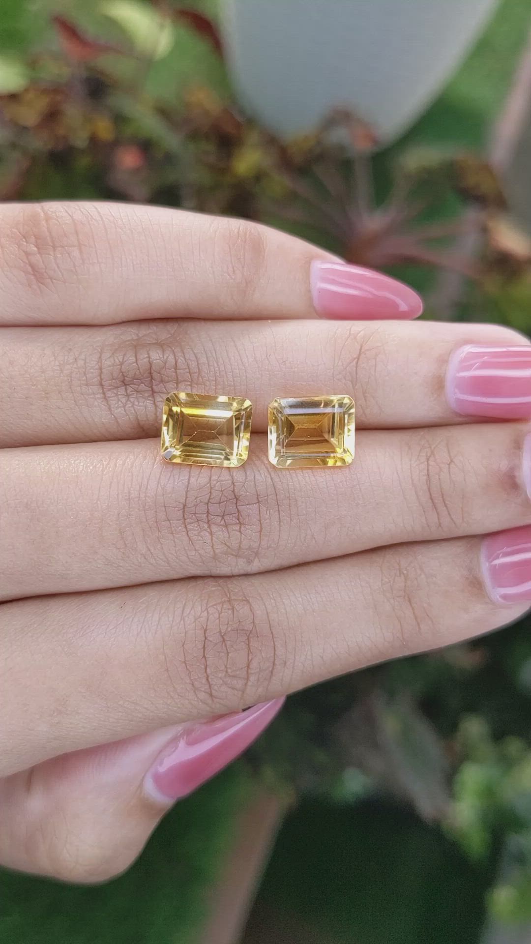 6.83&nbsp;Ct.Tw.Total Carat Weight Citrine Pair from Brazil Size Video