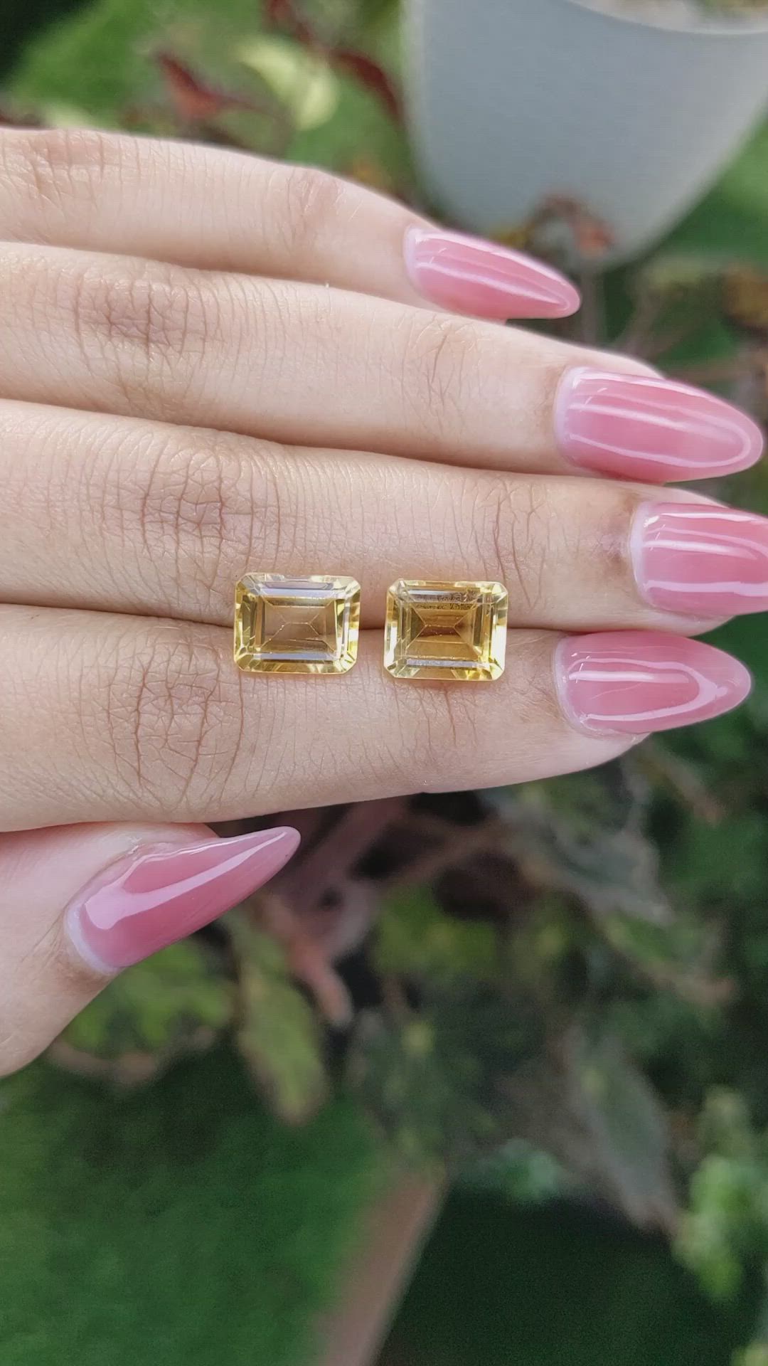 6.83&nbsp;Ct.Tw.Total Carat Weight Citrine Pair from Brazil Size Video