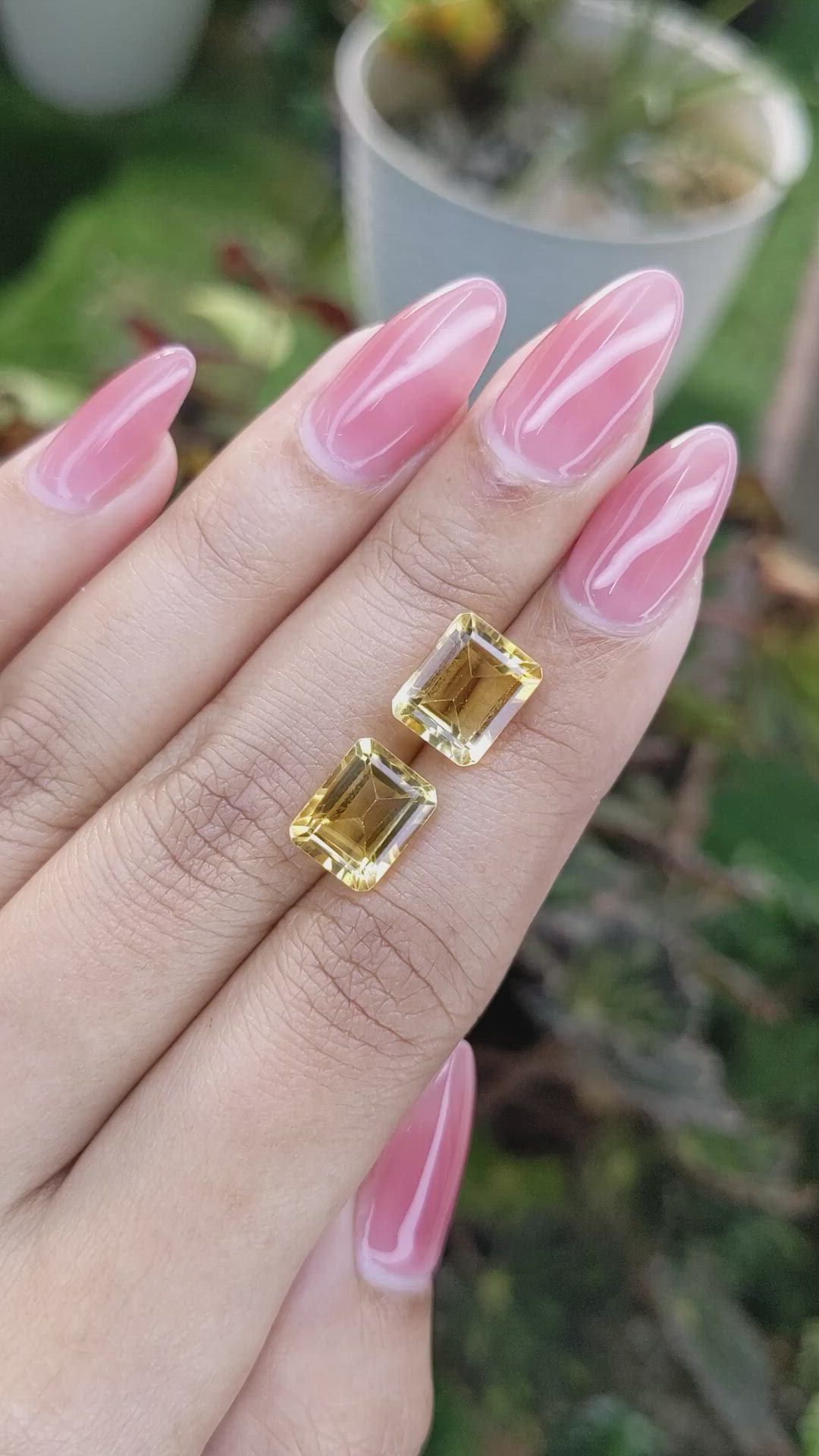 6.83&nbsp;Ct.Tw.Total Carat Weight Citrine Pair from Brazil Size Video