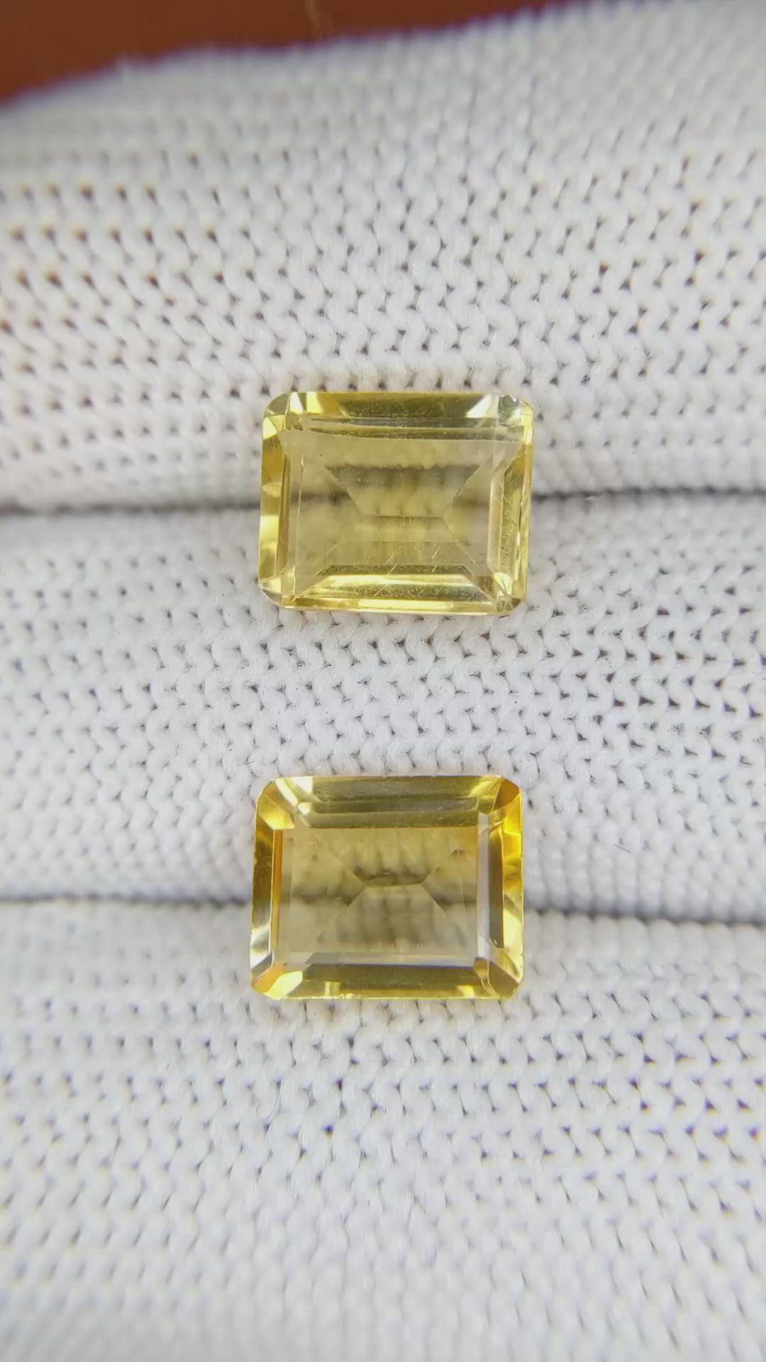 5.46&nbsp;Ct.Tw.Total Carat Weight Citrine Pair from Brazil Size Video