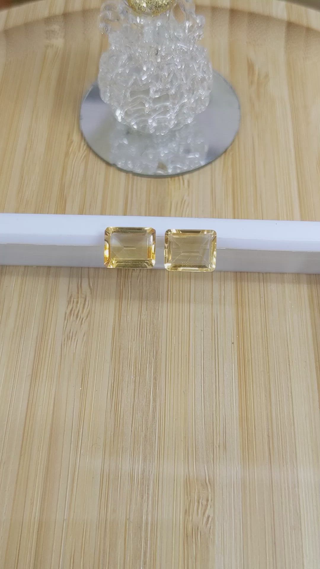 5.46&nbsp;Ct.Tw.Total Carat Weight Citrine Pair from Brazil Size Video