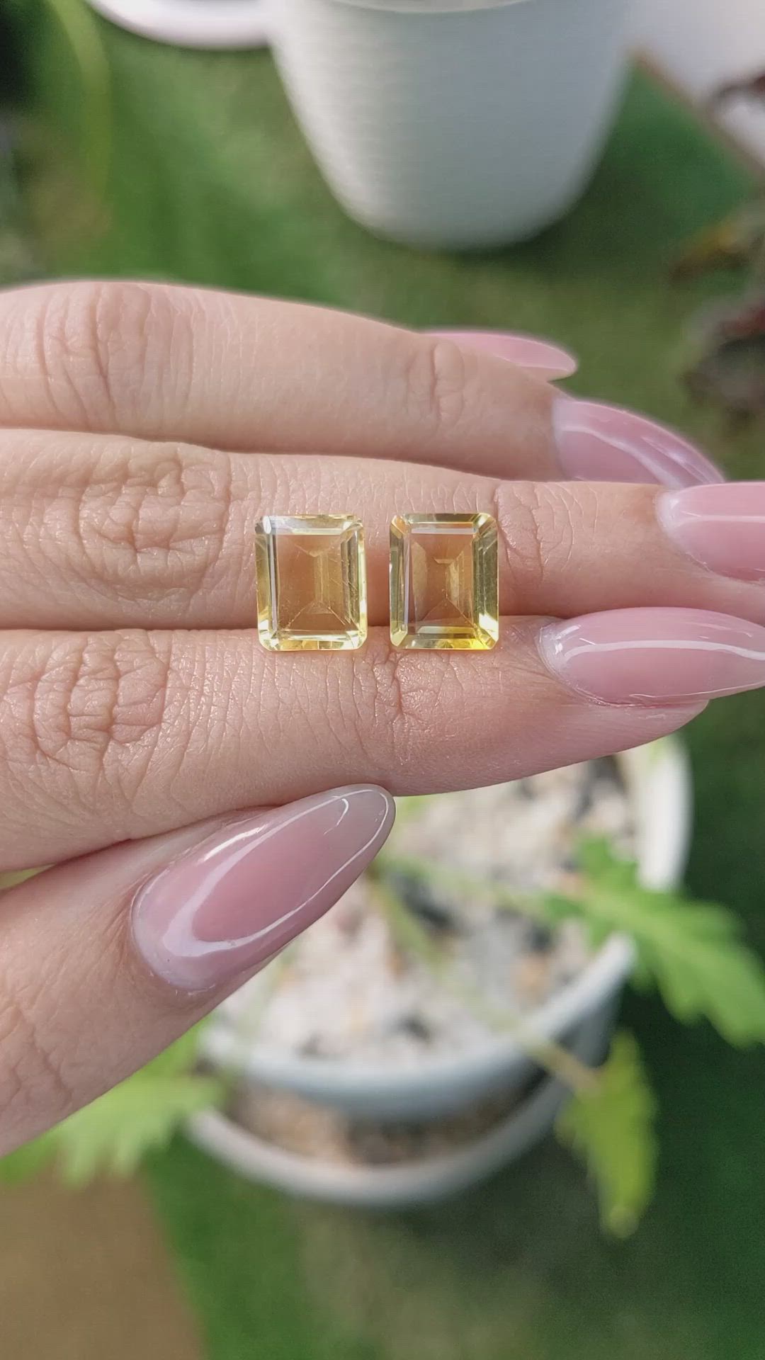 5.46&nbsp;Ct.Tw.Total Carat Weight Citrine Pair from Brazil Size Video