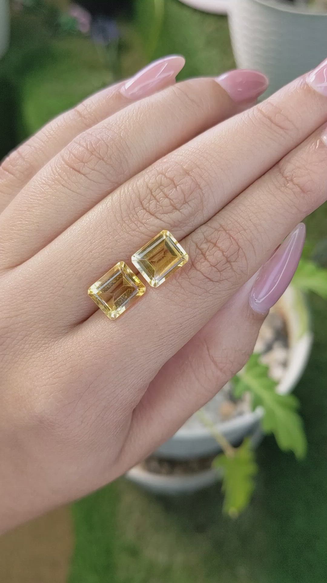 6.08&nbsp;Ct.Tw.Total Carat Weight Citrine Pair from Brazil Size Video