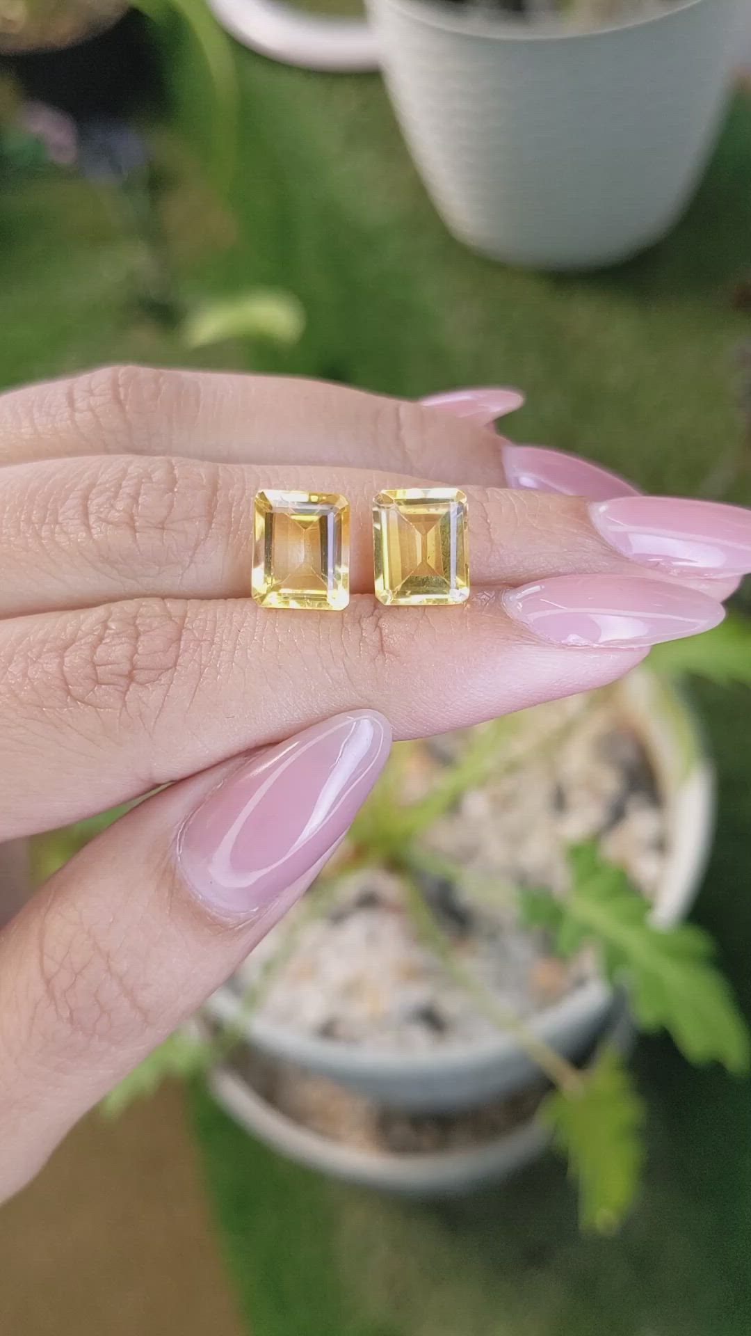 6.08&nbsp;Ct.Tw.Total Carat Weight Citrine Pair from Brazil Size Video