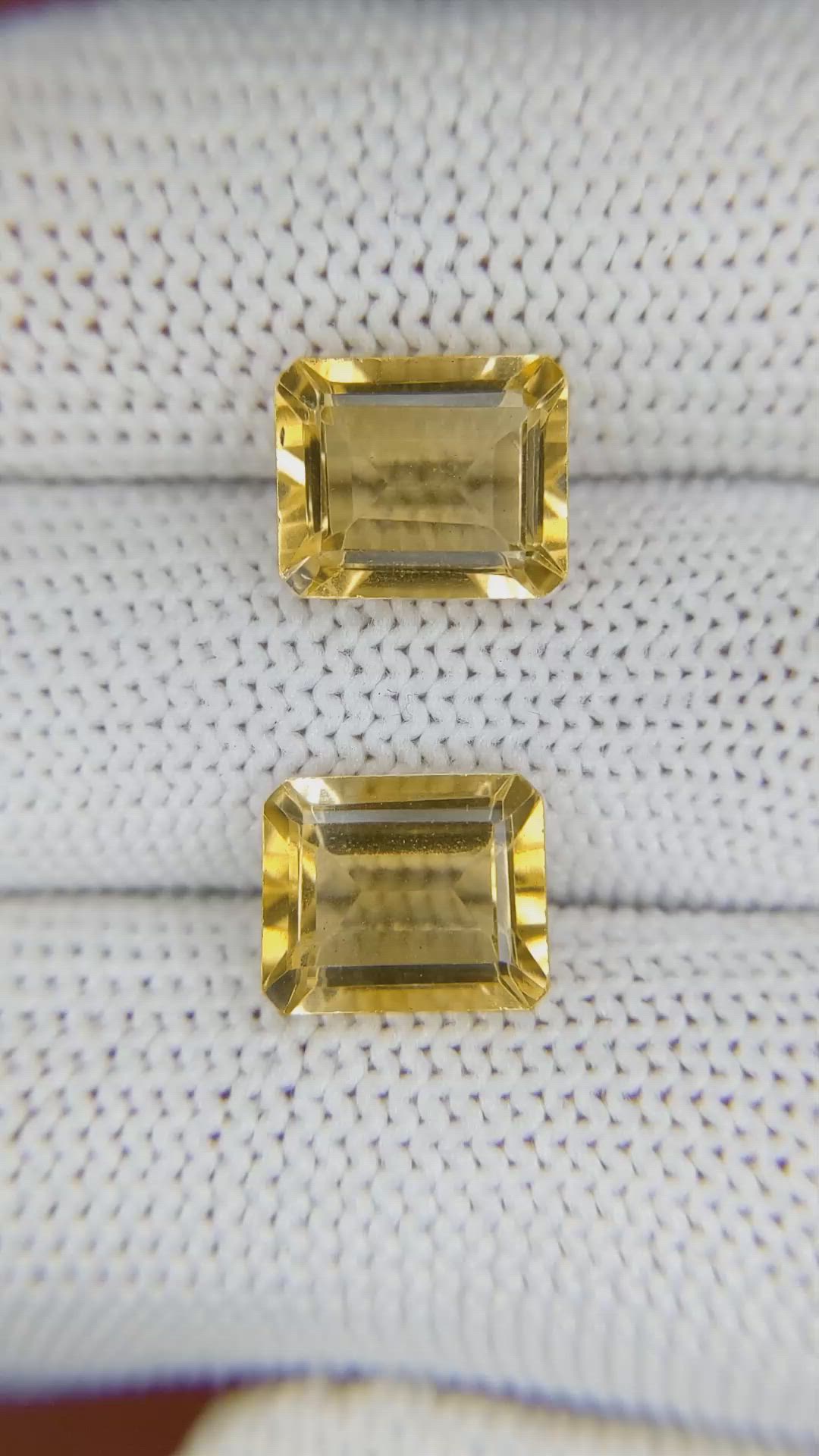 6.11&nbsp;Ct.Tw.Total Carat Weight Citrine Pair from Brazil Size Video