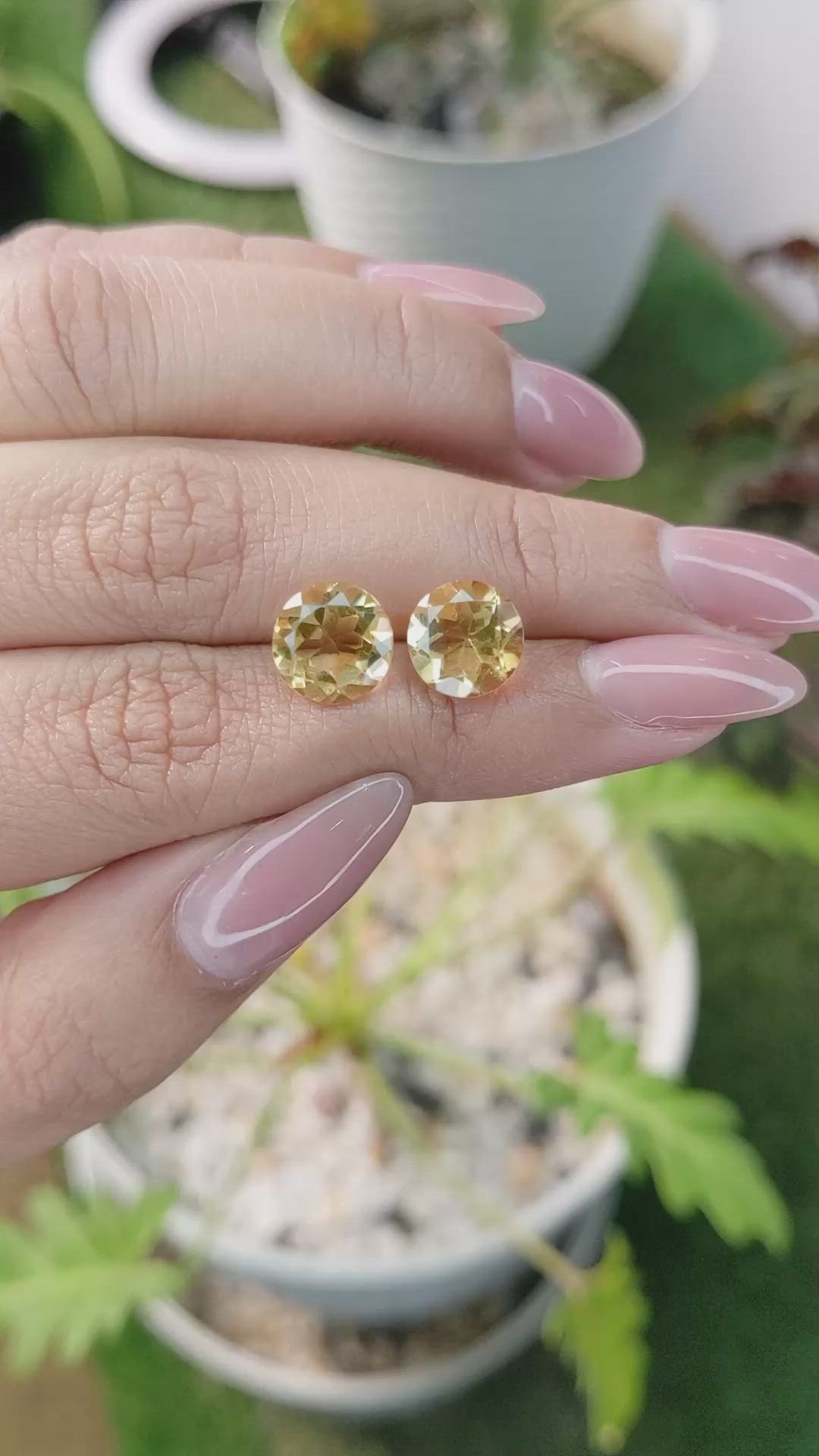 4.83&nbsp;Ct.Tw.Total Carat Weight Citrine Pair from Brazil Size Video