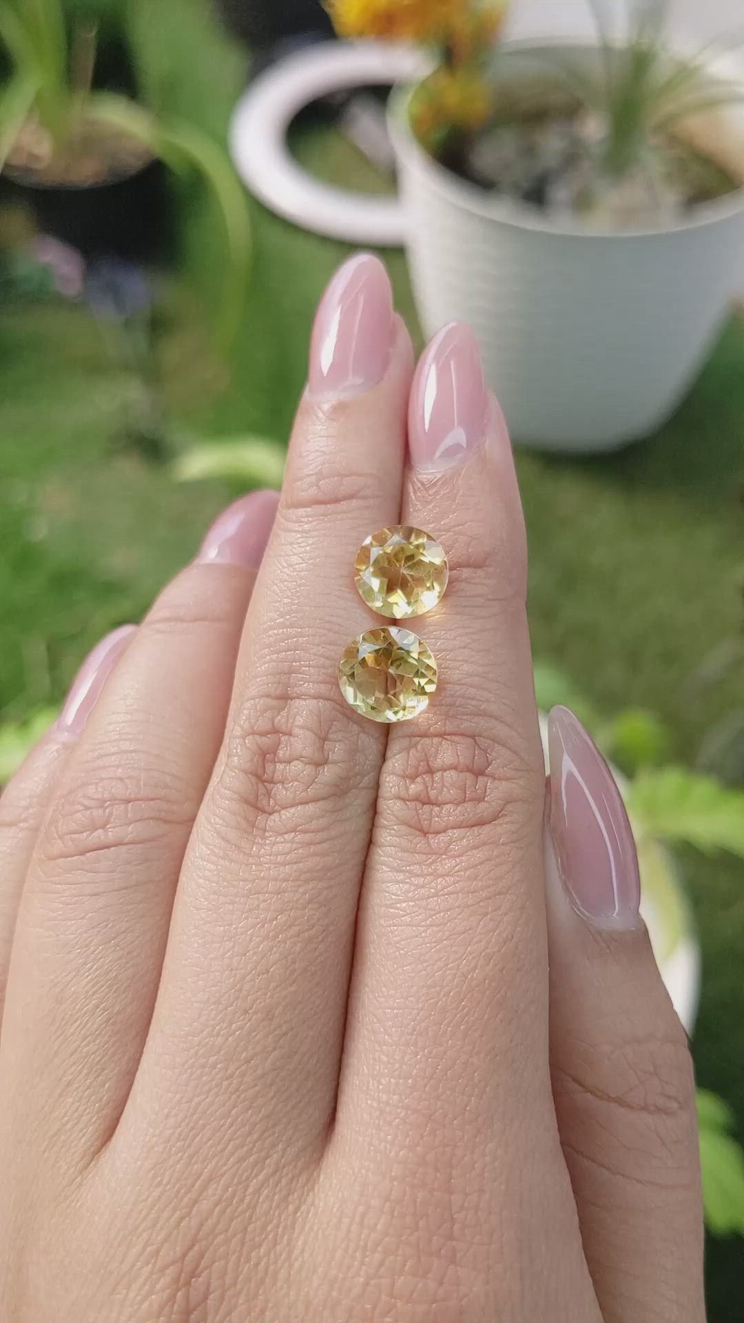 4.83&nbsp;Ct.Tw.Total Carat Weight Citrine Pair from Brazil Size Video