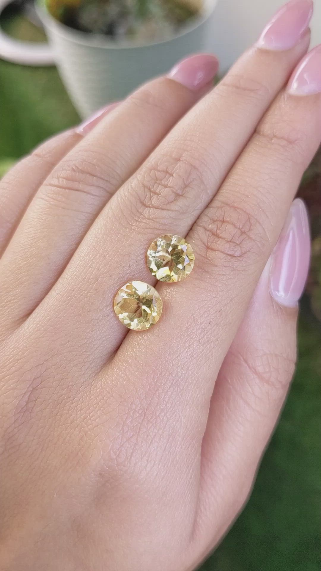 4.81&nbsp;Ct.Tw.Total Carat Weight Citrine Pair from Brazil Size Video