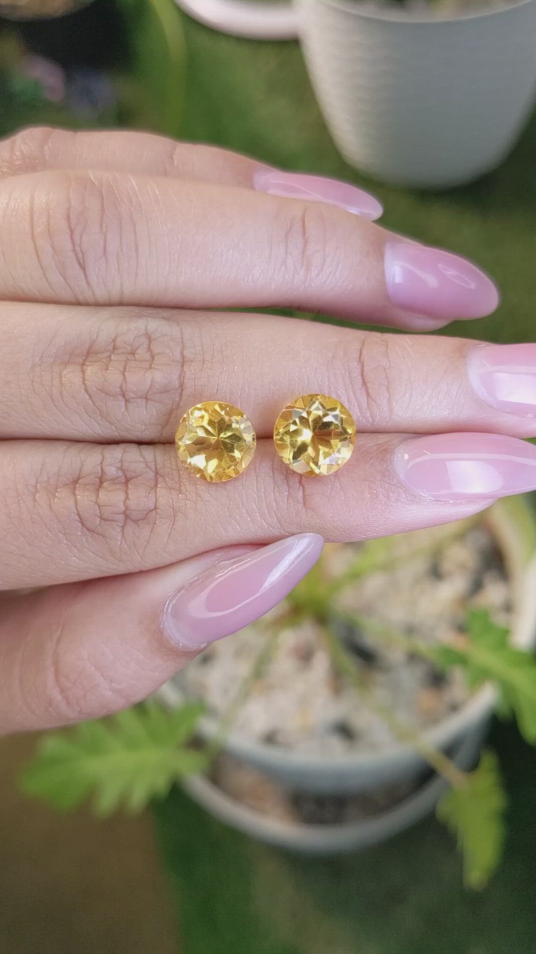 5.29 Ct.Tw.Total Carat Weight Citrine Pair from Brazil Size Video