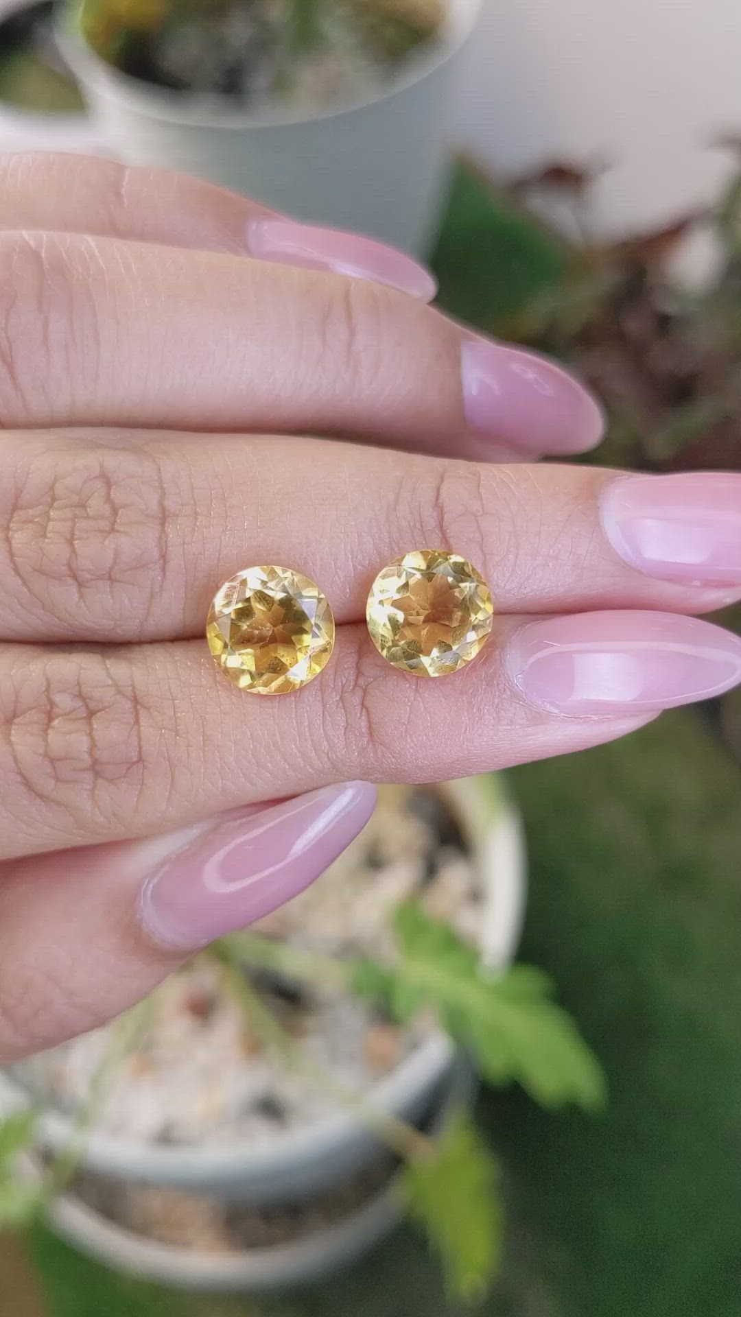 5.32&nbsp;Ct.Tw.Total Carat Weight Citrine Pair from Brazil Size Video