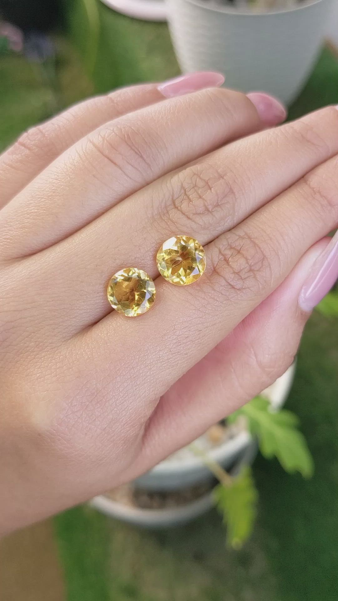 5.32&nbsp;Ct.Tw.Total Carat Weight Citrine Pair from Brazil Size Video