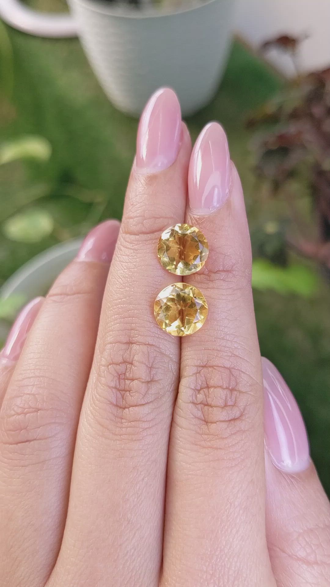 5.32&nbsp;Ct.Tw.Total Carat Weight Citrine Pair from Brazil Size Video