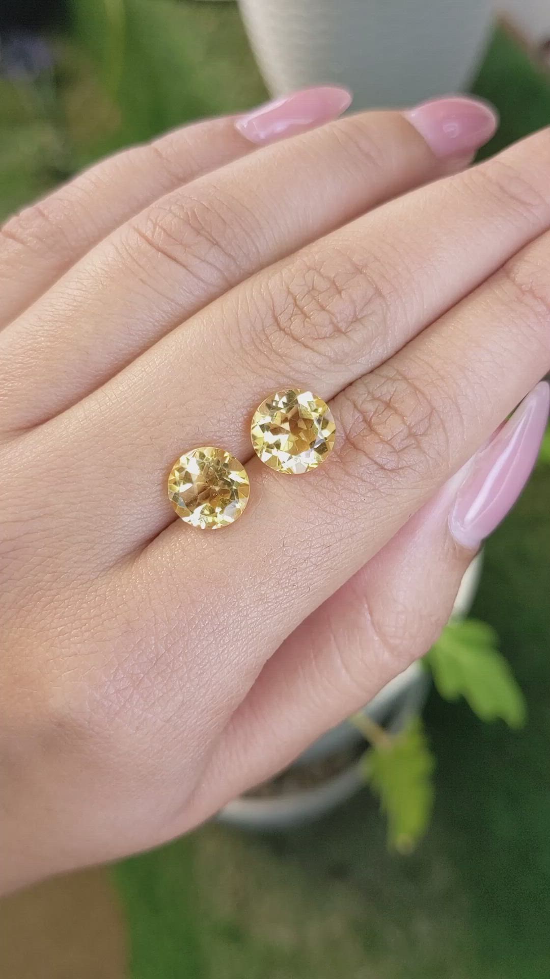 5.12&nbsp;Ct.Tw.Total Carat Weight Citrine Pair from Brazil Size Video