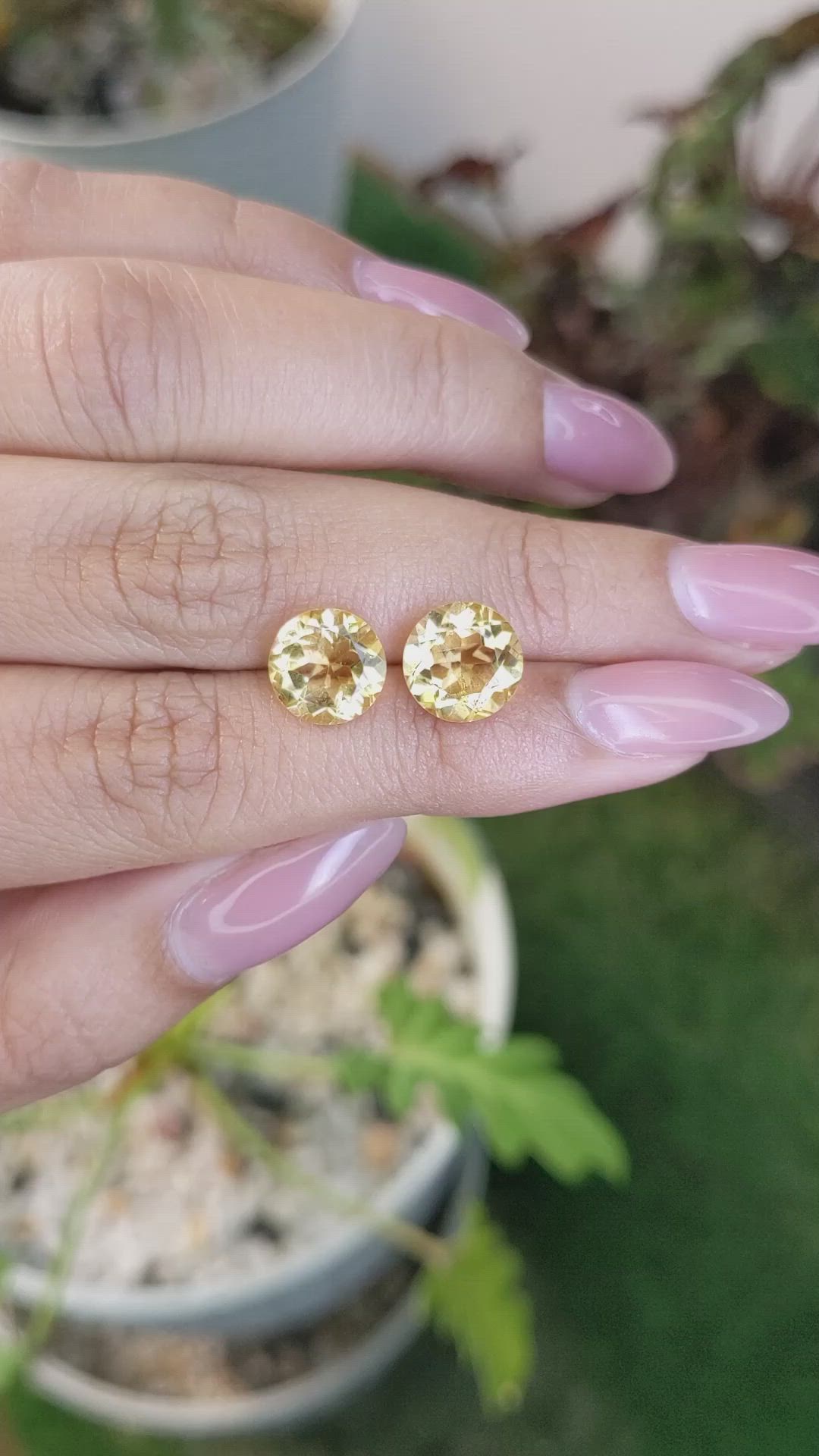 5.12&nbsp;Ct.Tw.Total Carat Weight Citrine Pair from Brazil Size Video