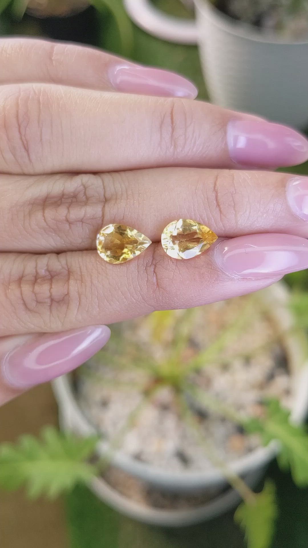 3.06&nbsp;Ct.Tw.Total Carat Weight Citrine Pair from Brazil Size Video