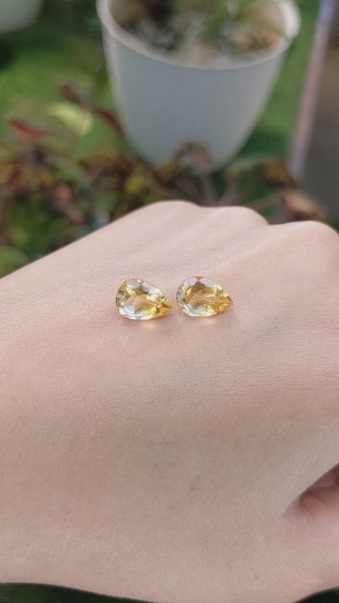 3.73&nbsp;Ct.Tw.Total Carat Weight Citrine Pair from Brazil Size Video