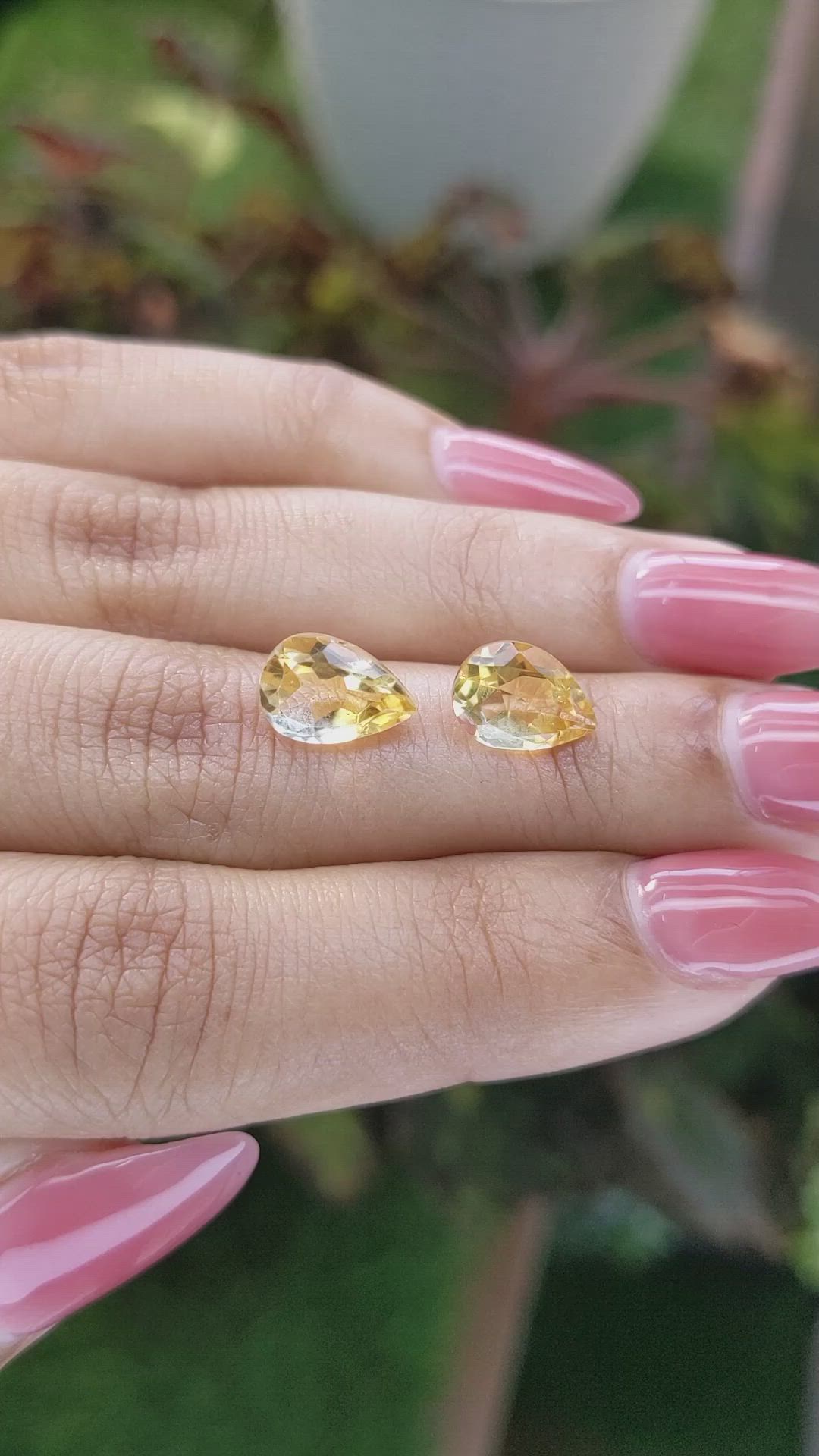 3.73&nbsp;Ct.Tw.Total Carat Weight Citrine Pair from Brazil Size Video