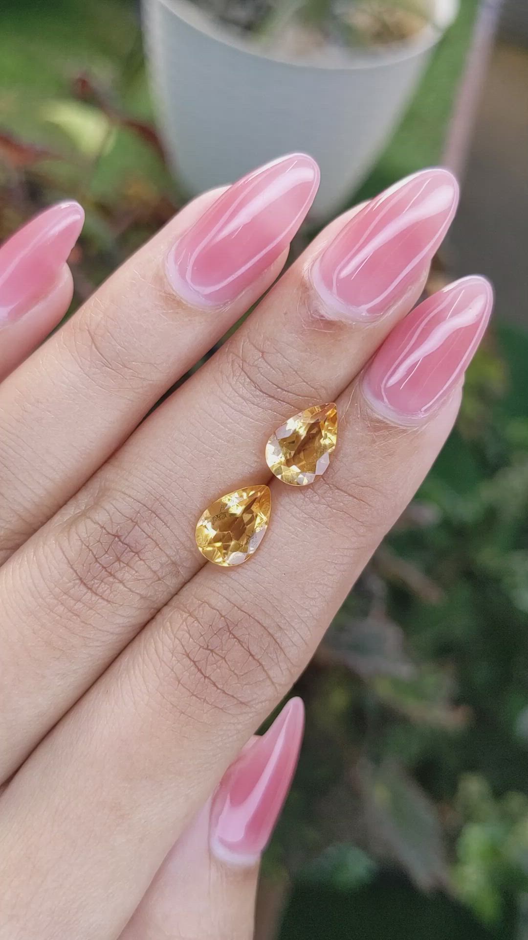 3.17&nbsp;Ct.Tw.Total Carat Weight Citrine Pair from Brazil Size Video