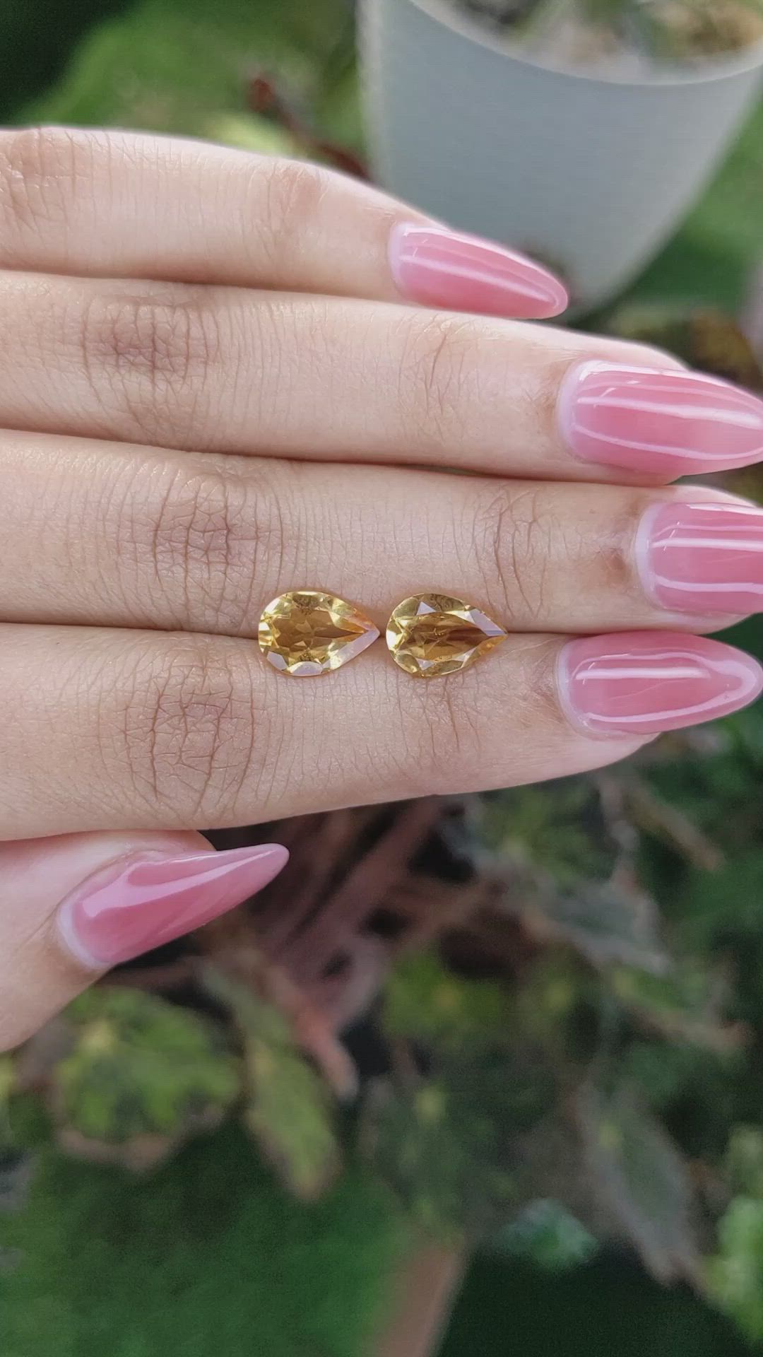 2.91&nbsp;Ct.Tw.Total Carat Weight Citrine Pair from Brazil Size Video