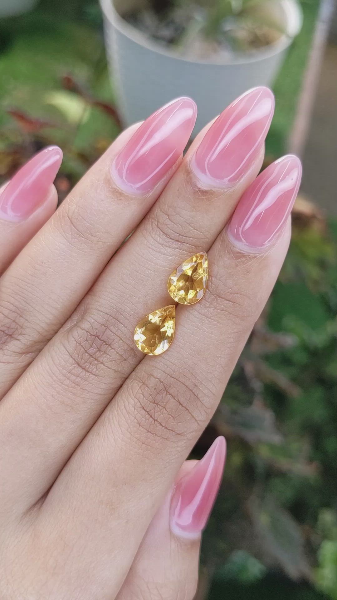 3.32&nbsp;Ct.Tw.Total Carat Weight Citrine Pair from Brazil Size Video