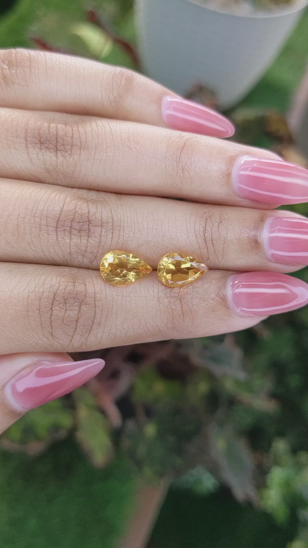 3.32&nbsp;Ct.Tw.Total Carat Weight Citrine Pair from Brazil Size Video