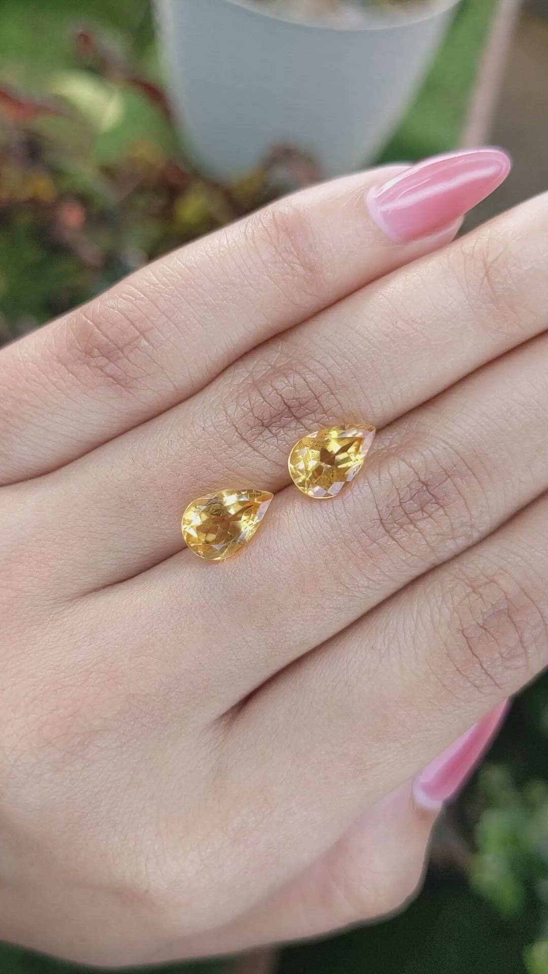 3.32&nbsp;Ct.Tw.Total Carat Weight Citrine Pair from Brazil Size Video