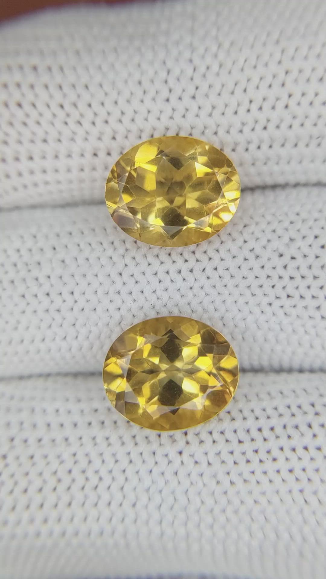 6.68&nbsp;Ct.Tw.Total Carat Weight Citrine Pair from Brazil Size Video