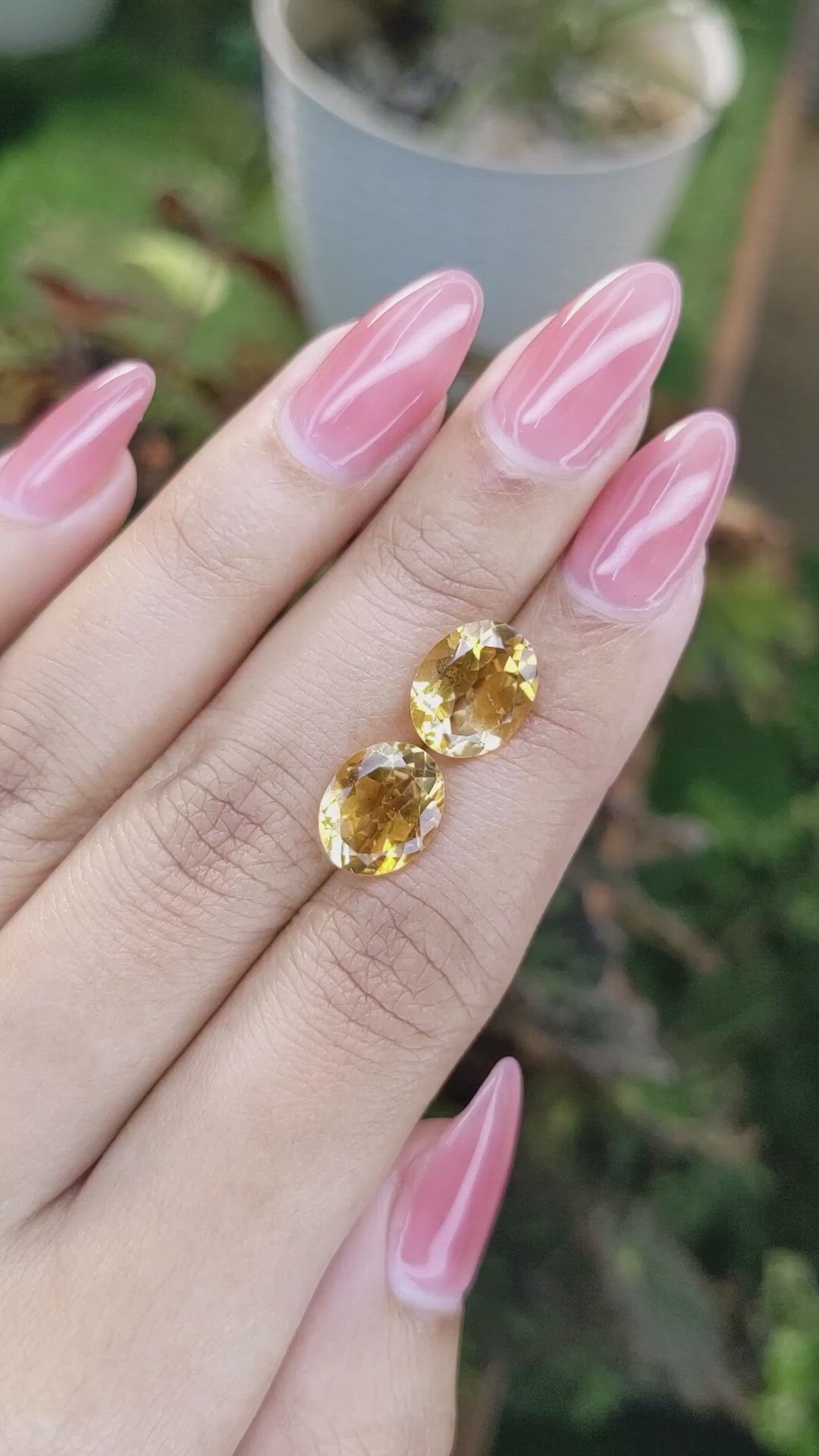 5.53&nbsp;Ct.Tw.Total Carat Weight Citrine Pair from Brazil Size Video