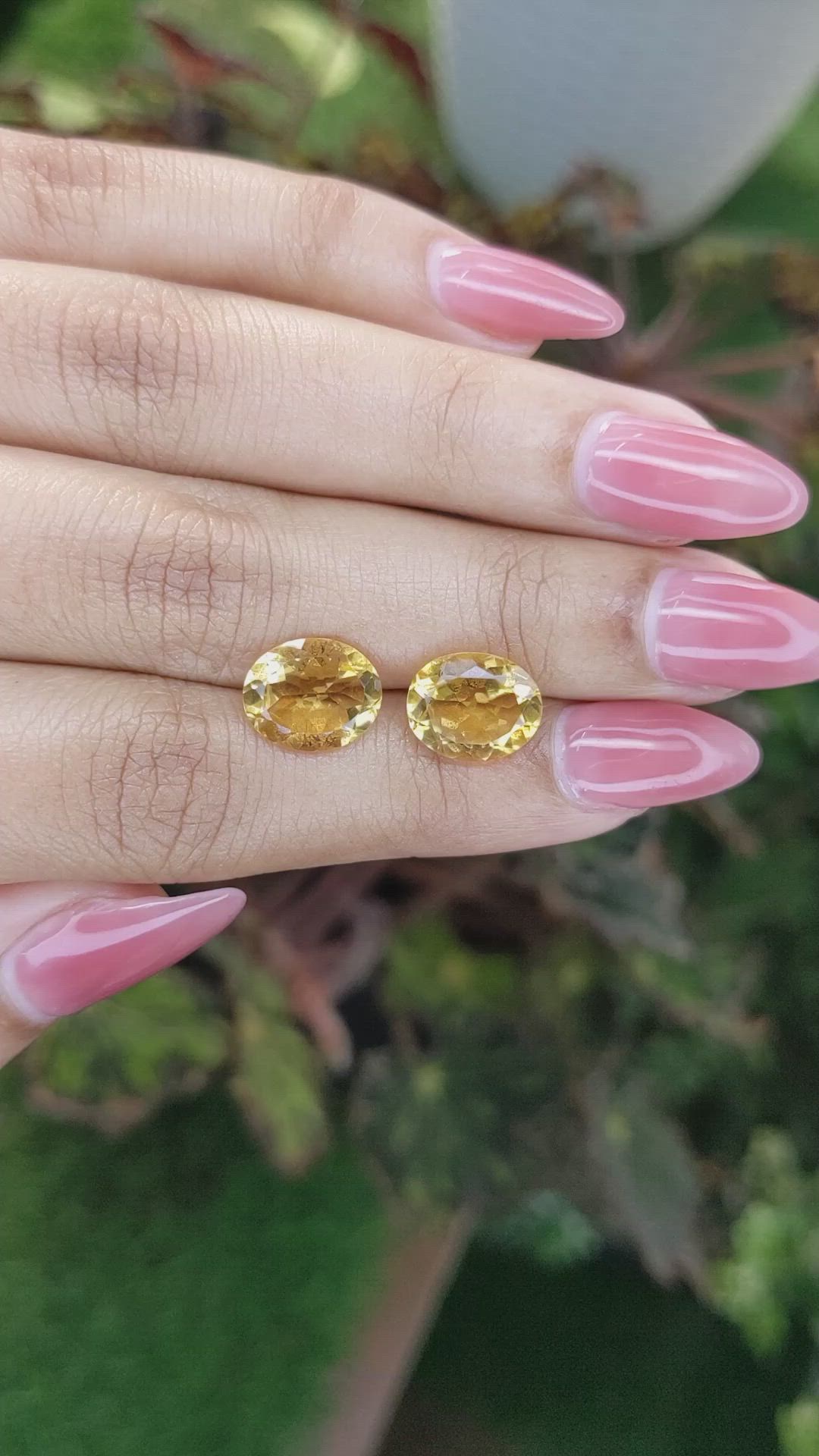 5.51&nbsp;Ct.Tw.Total Carat Weight Citrine Pair from Brazil Size Video