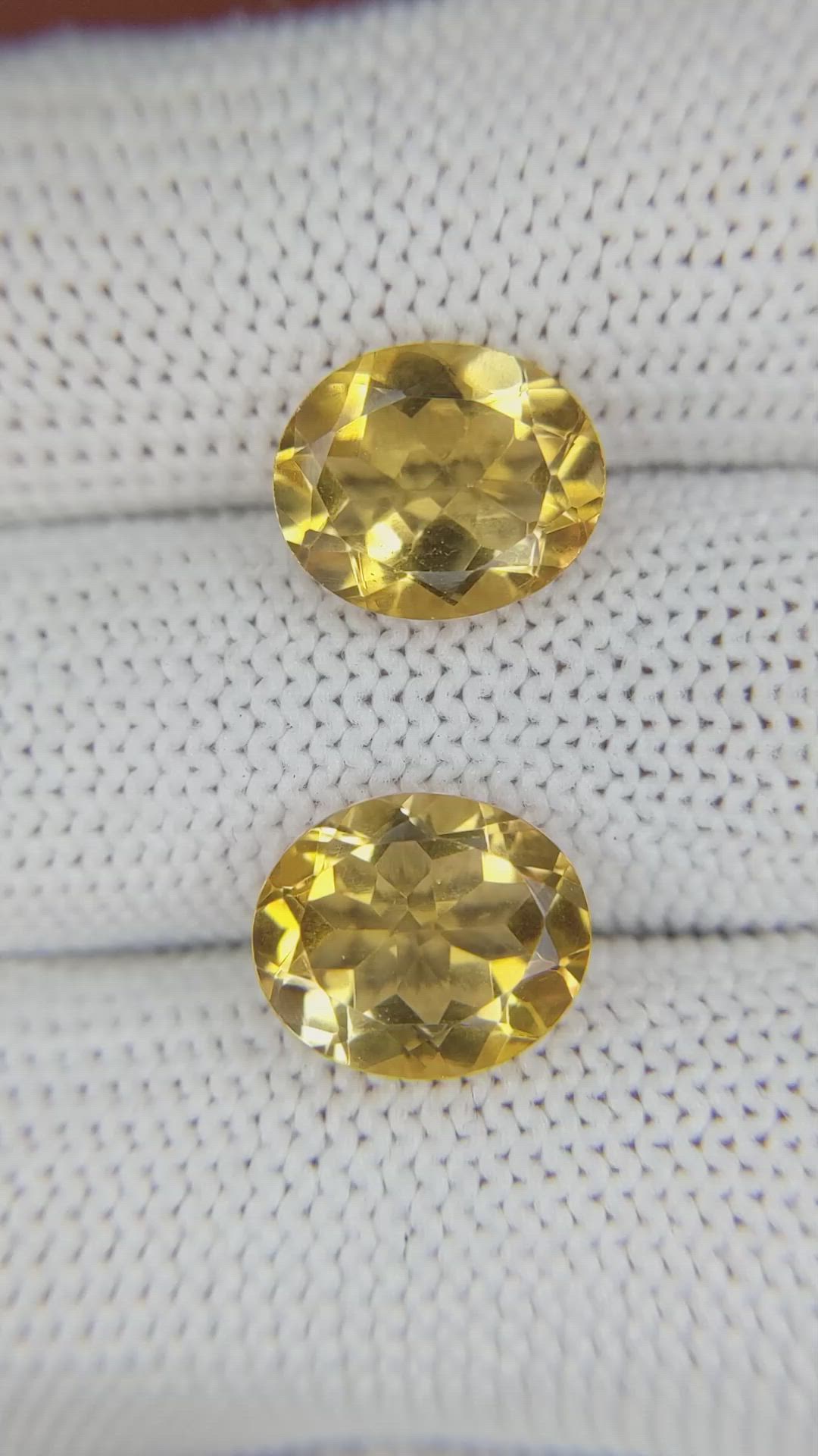 6.34&nbsp;Ct.Tw.Total Carat Weight Citrine Pair from Brazil Size Video