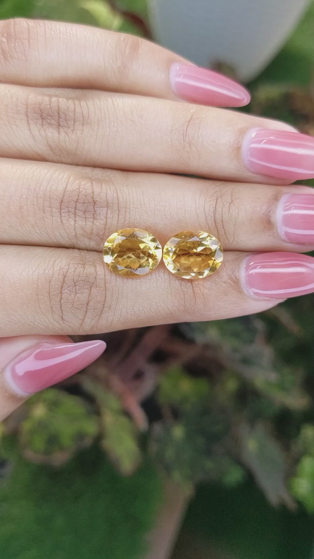 6.34&nbsp;Ct.Tw.Total Carat Weight Citrine Pair from Brazil Size Video