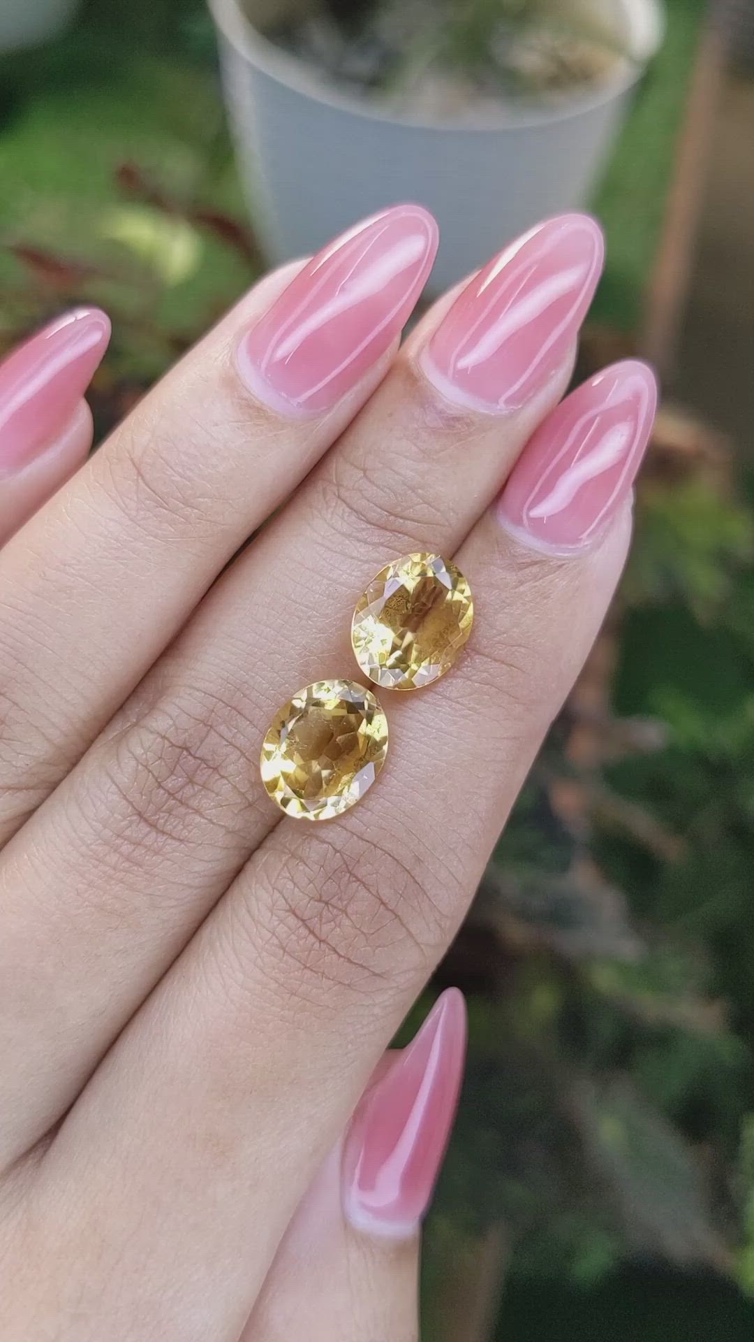 6.35&nbsp;Ct.Tw.Total Carat Weight Citrine Pair from Brazil Size Video