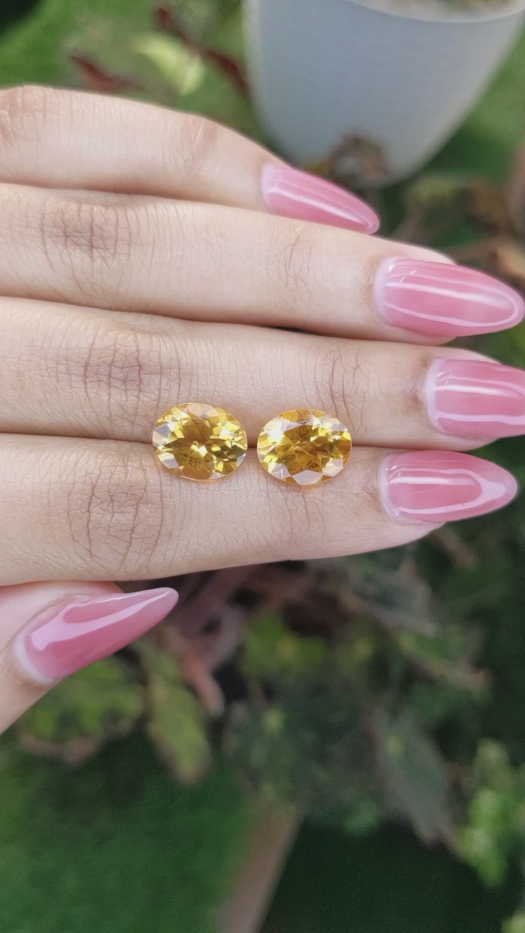 6.27&nbsp;Ct.Tw.Total Carat Weight Citrine Pair from Brazil Size Video
