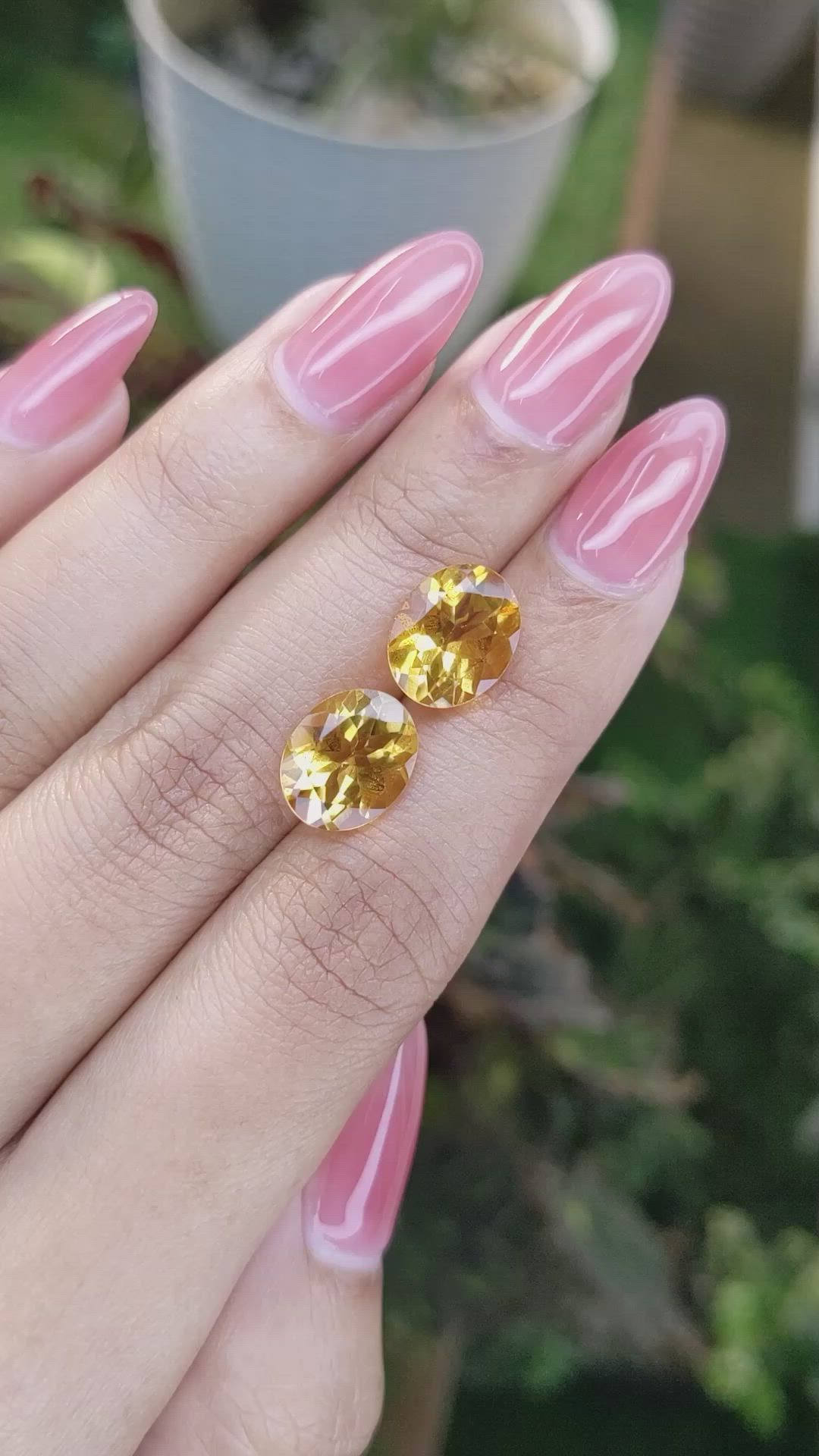 6.27&nbsp;Ct.Tw.Total Carat Weight Citrine Pair from Brazil Size Video