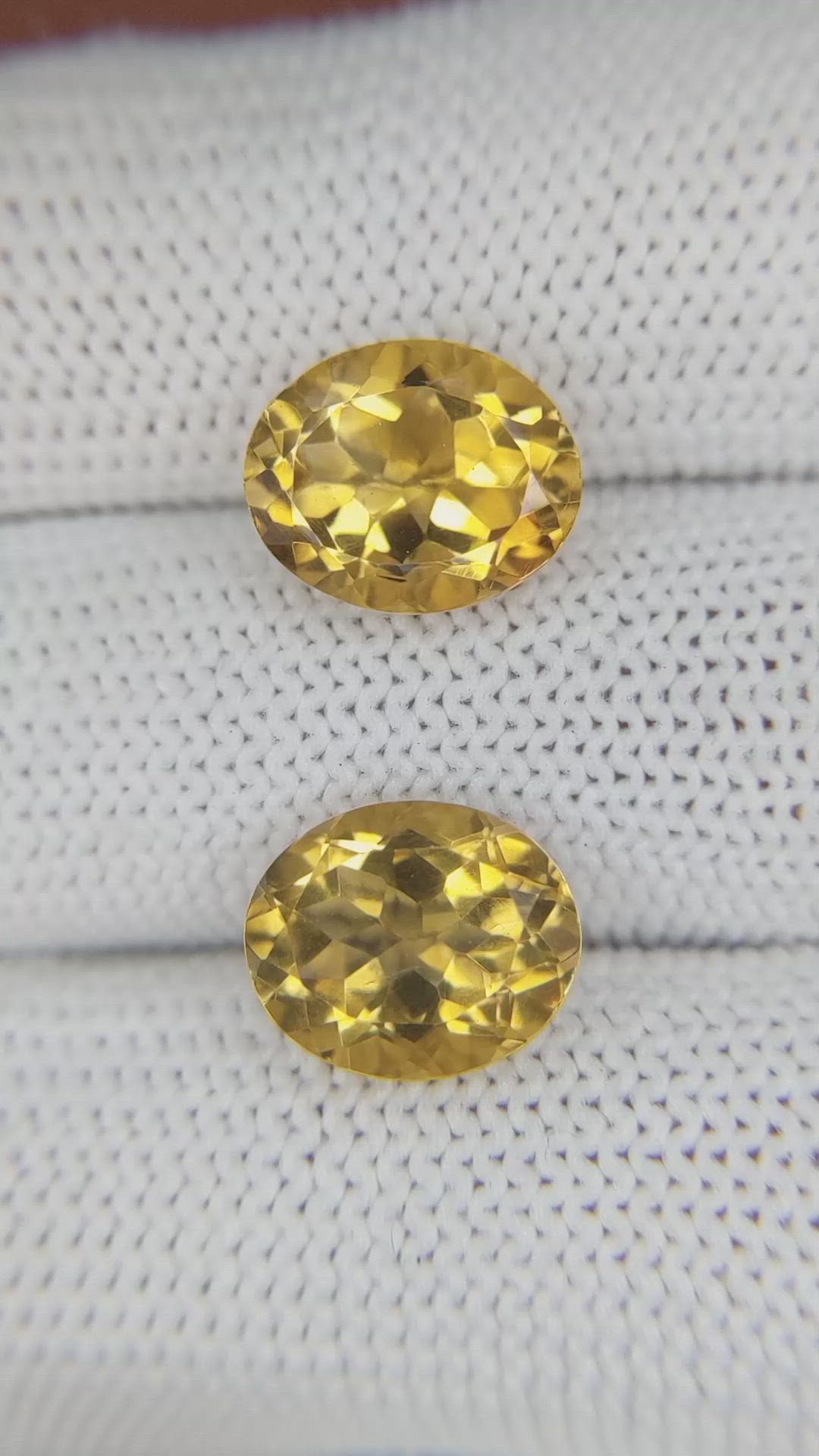 6.55&nbsp;Ct.Tw.Total Carat Weight Citrine Pair from Brazil Size Video